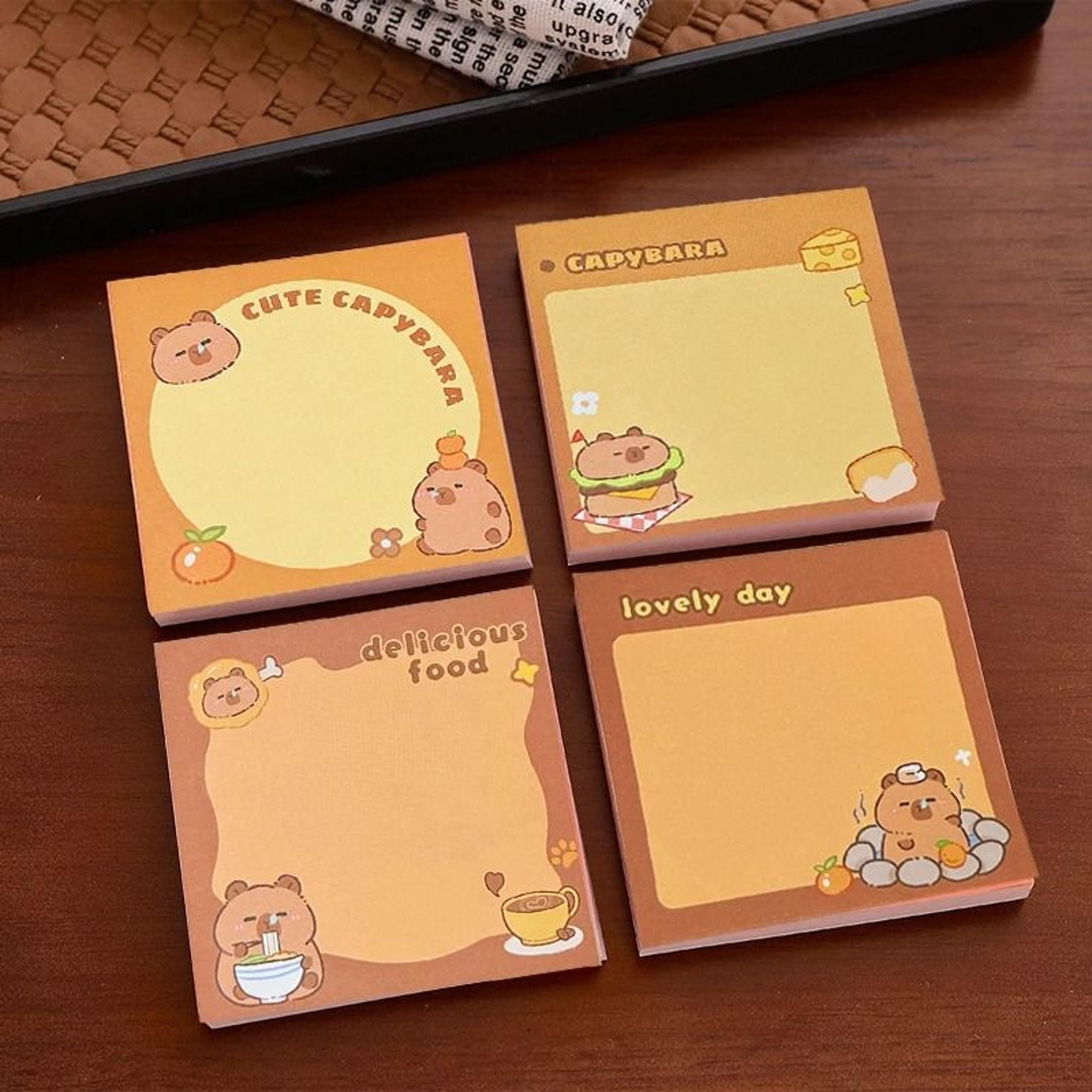 Kawaii Capybara Memo Pad  Sticker Set  200PCS Creative School  Office Supplies 2