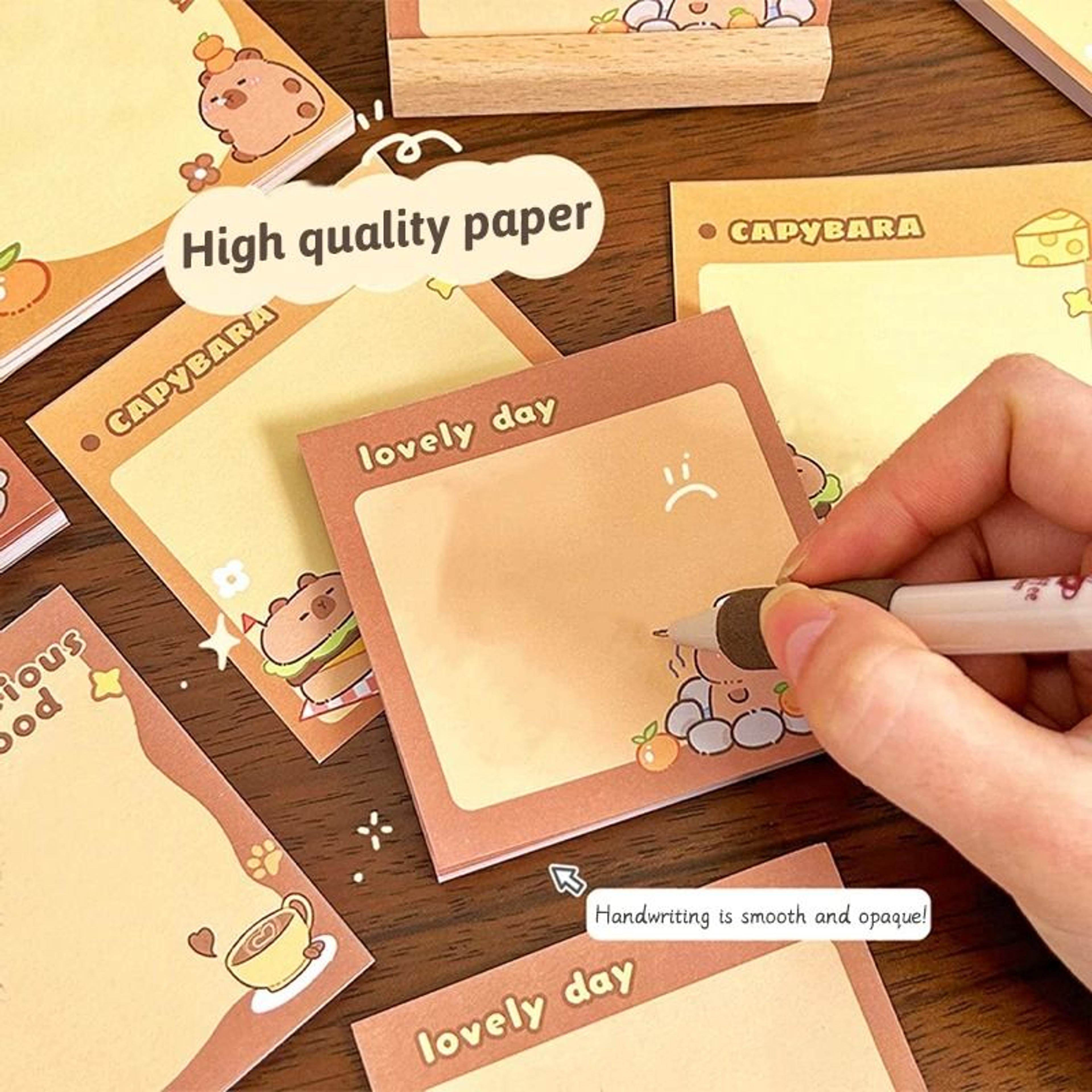 Kawaii Capybara Memo Pad  Sticker Set  200PCS Creative School  Office Supplies 5