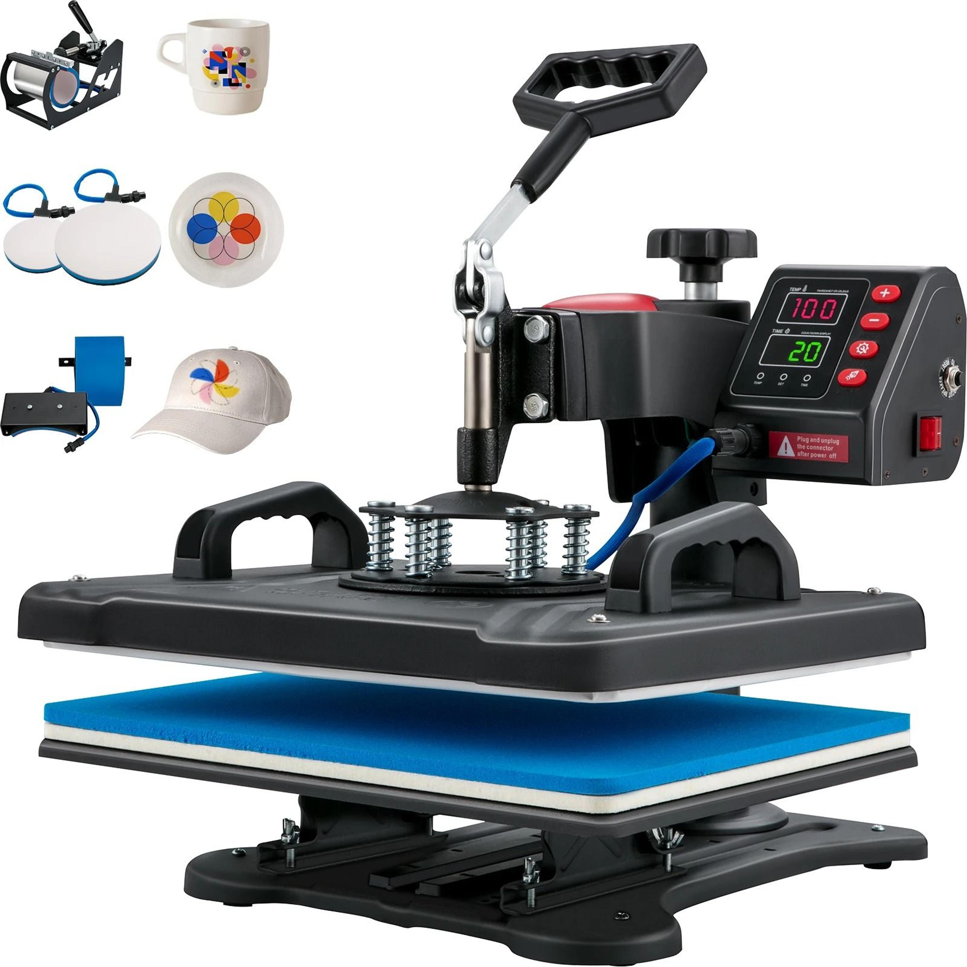 Professional 5in1 Sublimation Heat Press  12x15in Precision Digital Transfer Machine 0