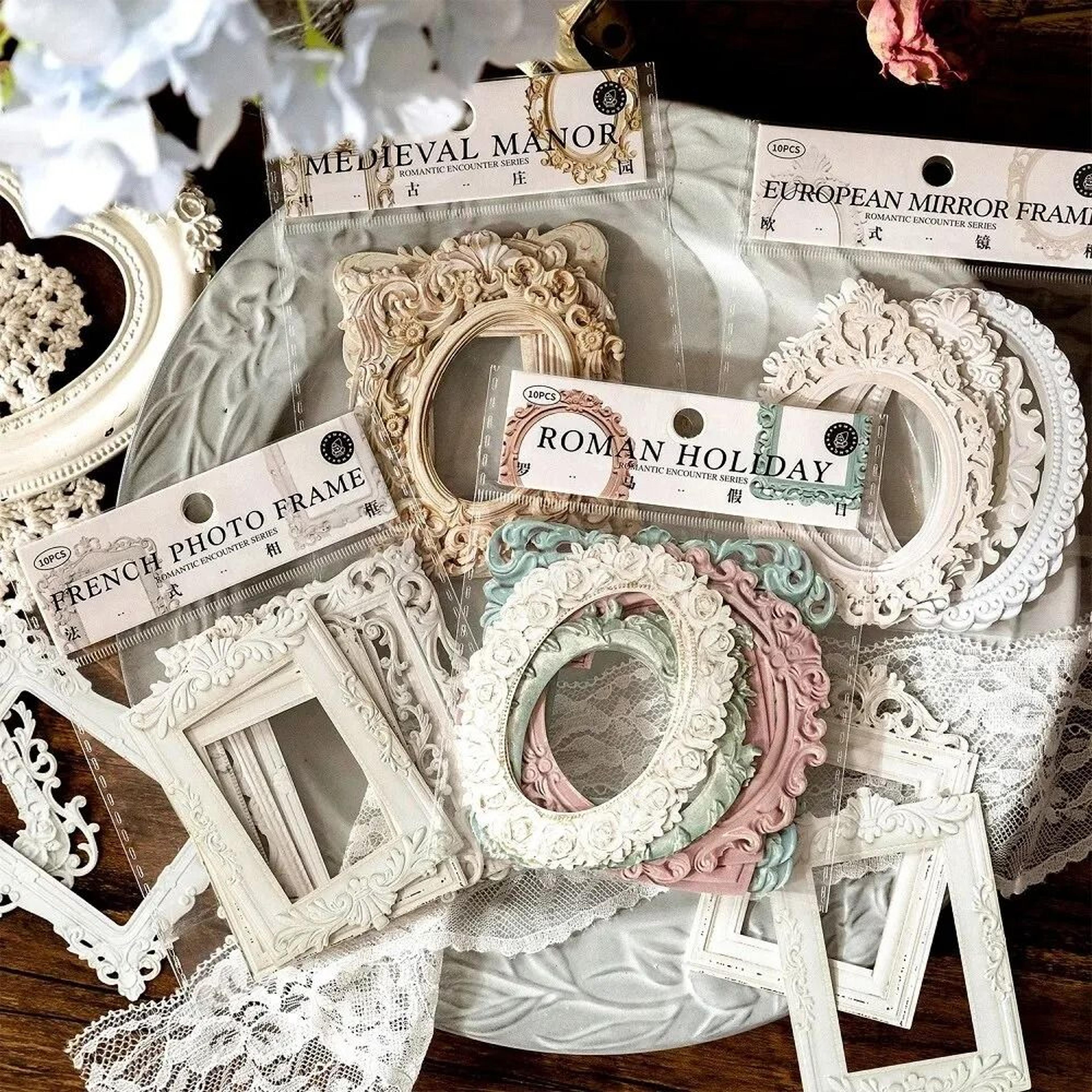 Retro Architectural Hollow Relief Cardstock  10 Sheets DIY Creative Materials 1