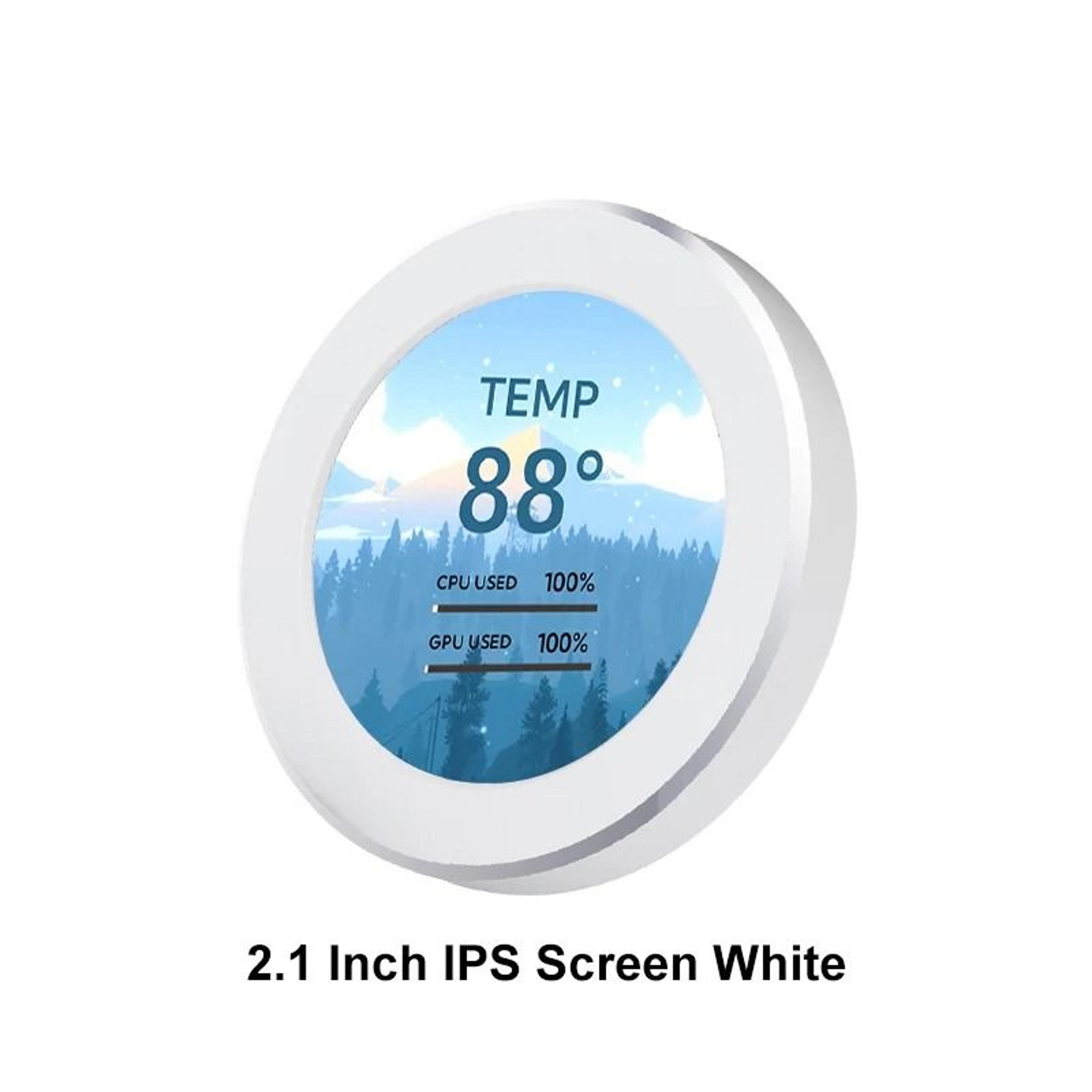 IPS Round Secondary PC Display  RealTime CPU GPU  RAM Monitoring Screen 7