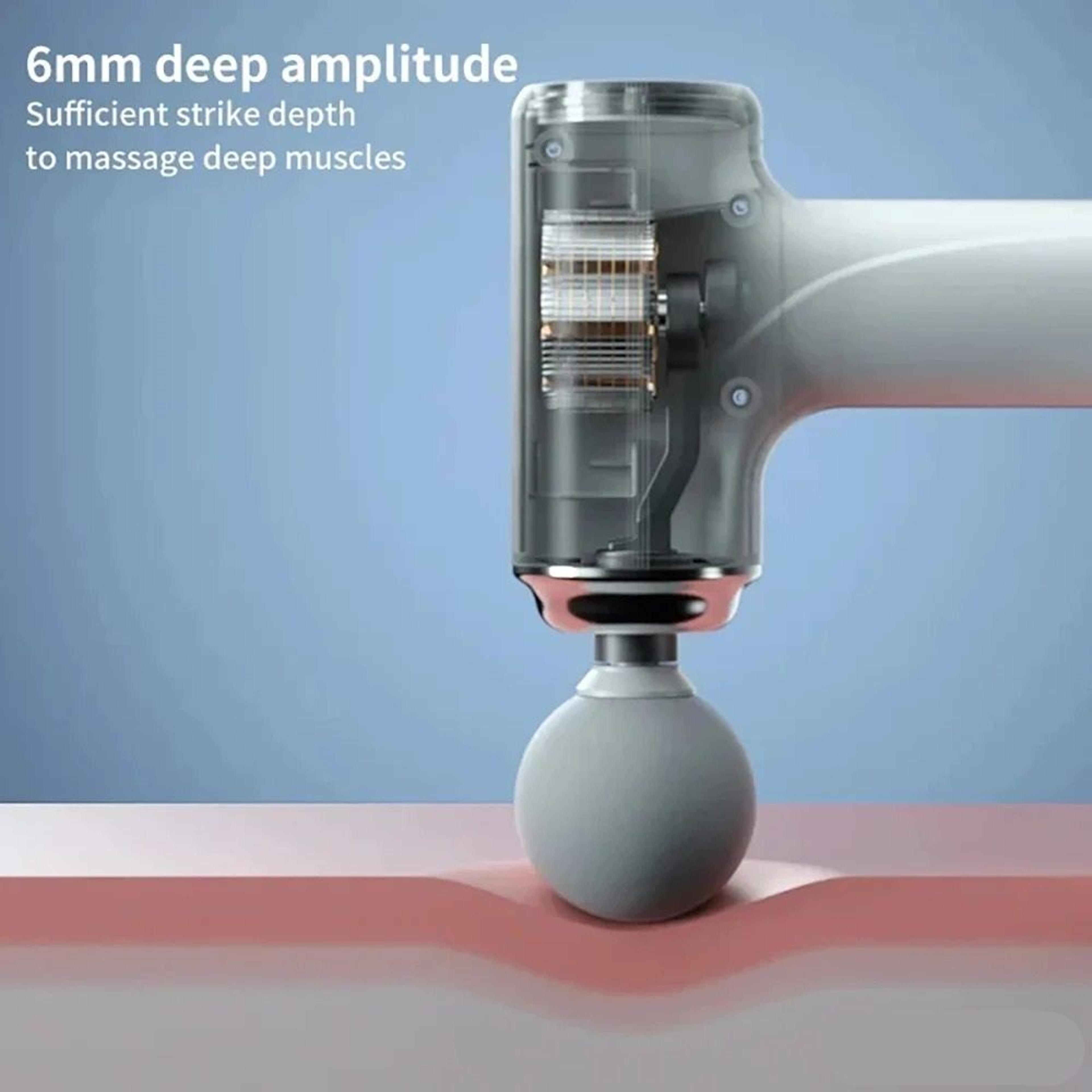 Portable Deep Tissue Electric Massage Gun  4 Interchangeable Heads  LED Light 2