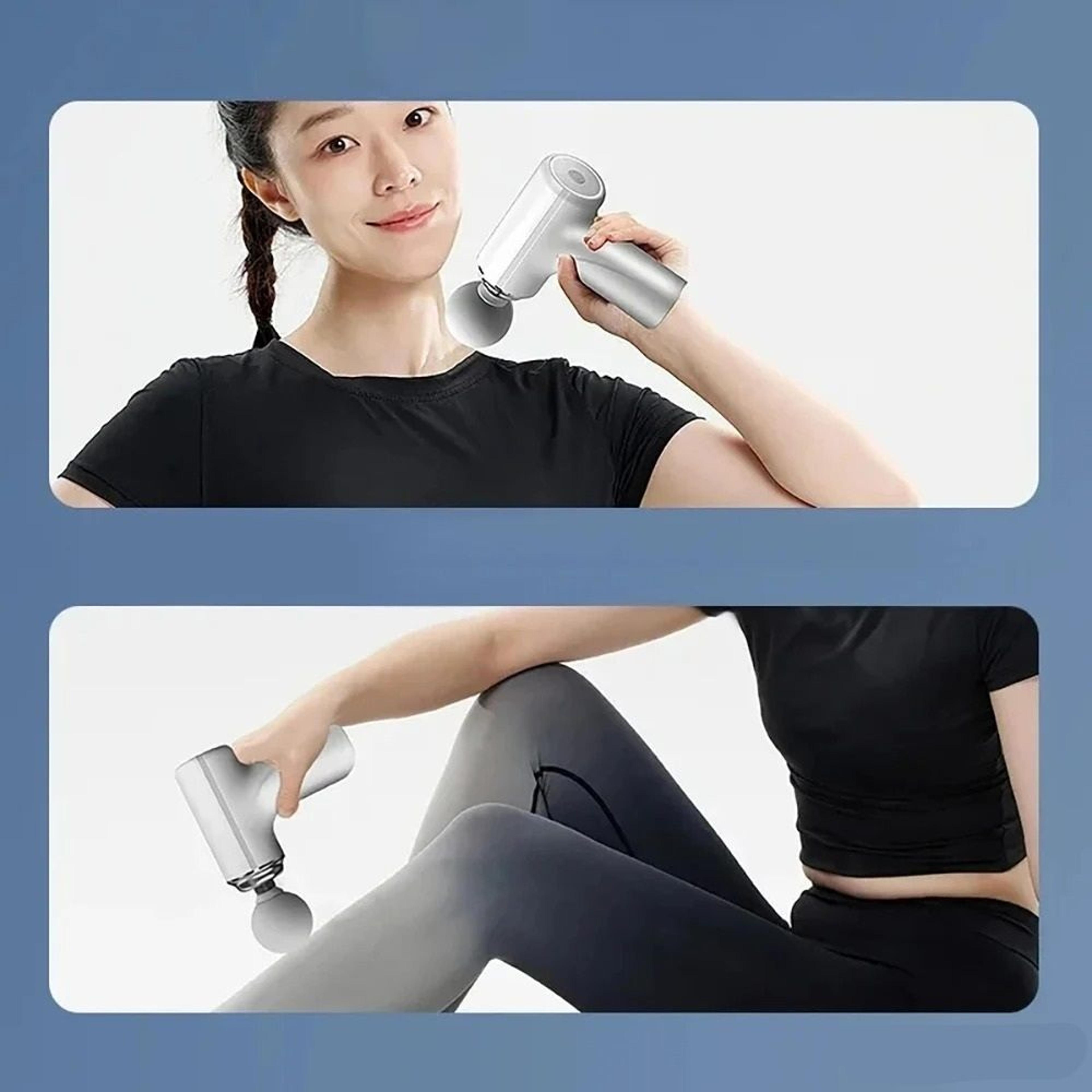 Portable Deep Tissue Electric Massage Gun  4 Interchangeable Heads  LED Light 4