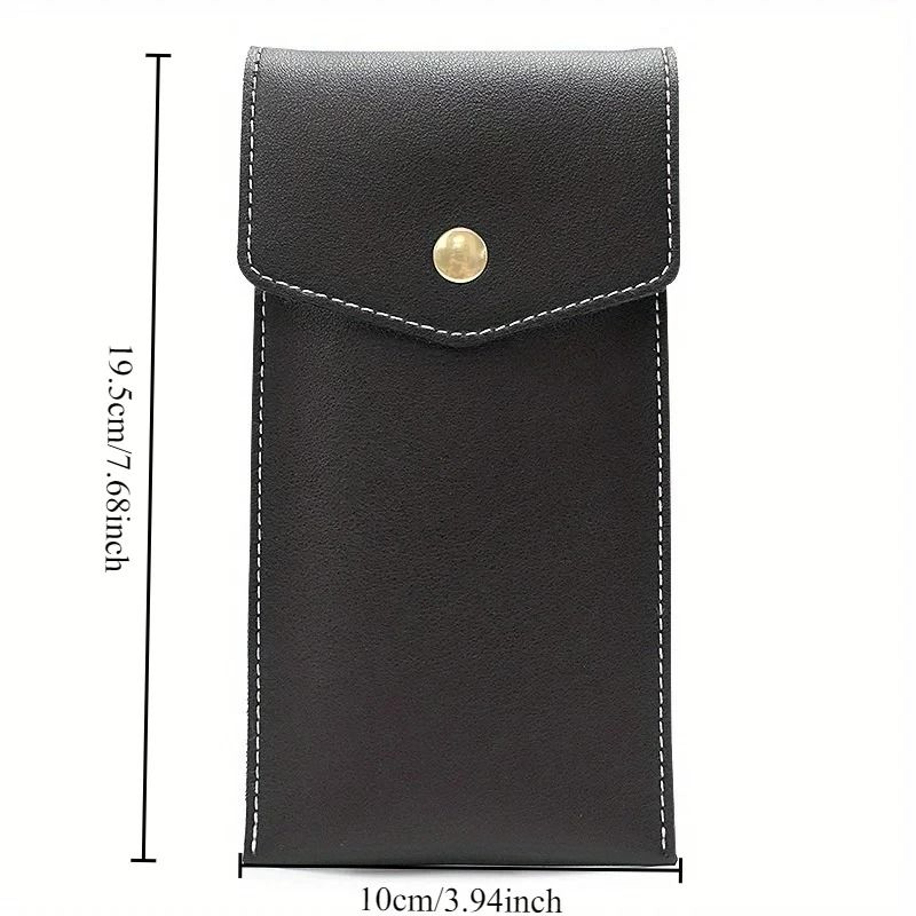 Premium PU Leather Stationery Bag  Slim Student  Business Office Pen Holder 5