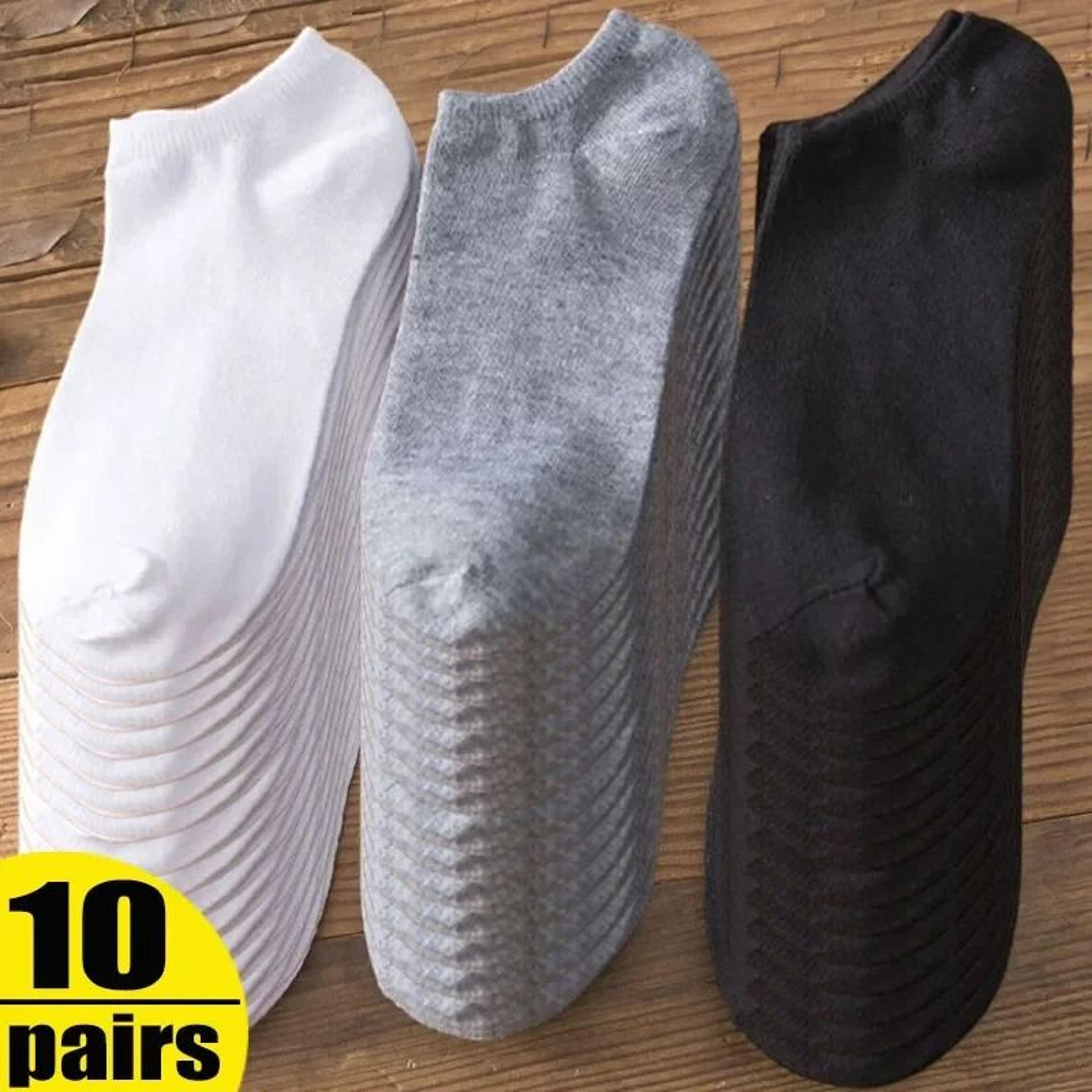 Premium Ankle Socks 10Piece Set  Breathable Cotton Blend Sports Socks 1
