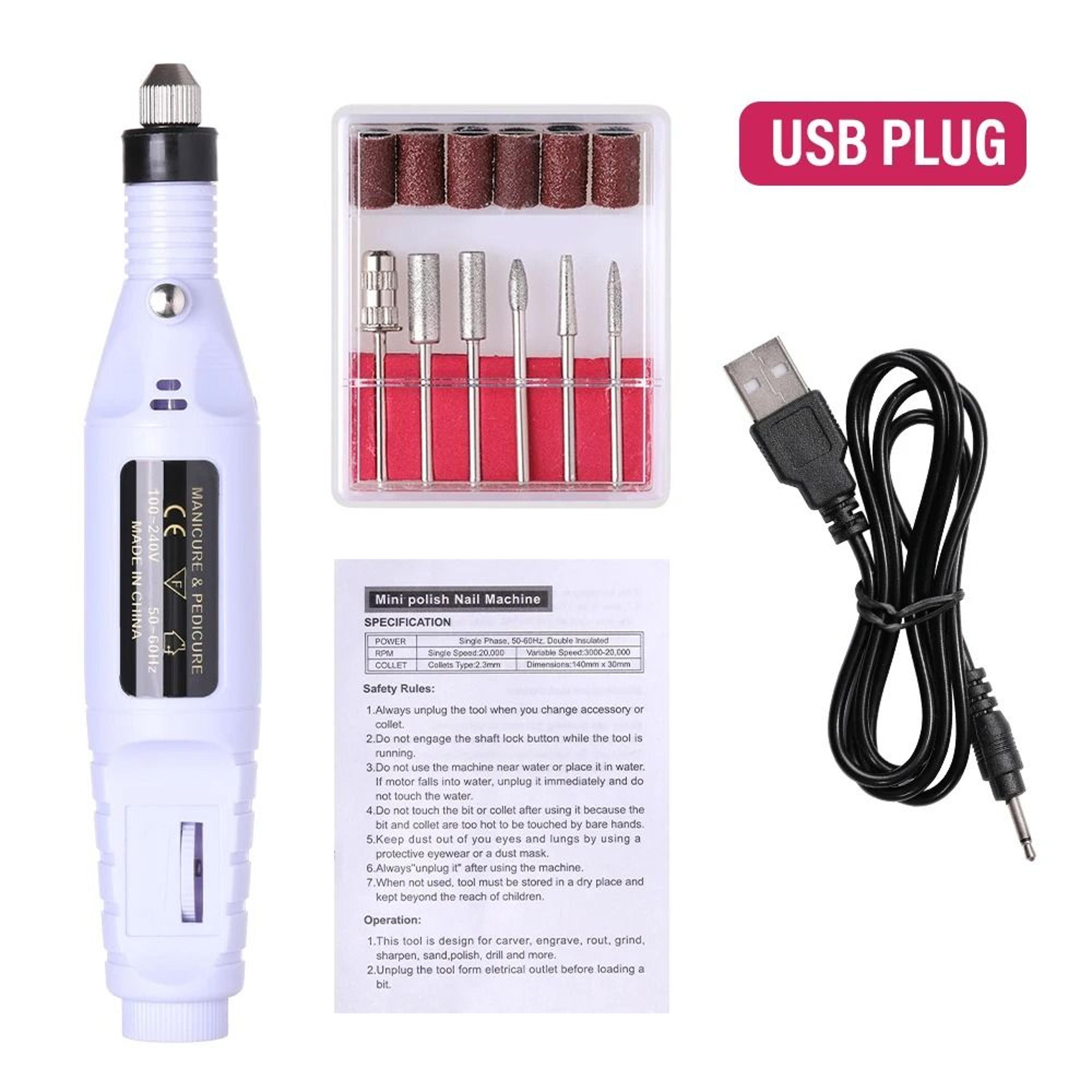 Strong Electric Nail Sander  20000 RPM Professional Manicure  Pedicure Drill 10