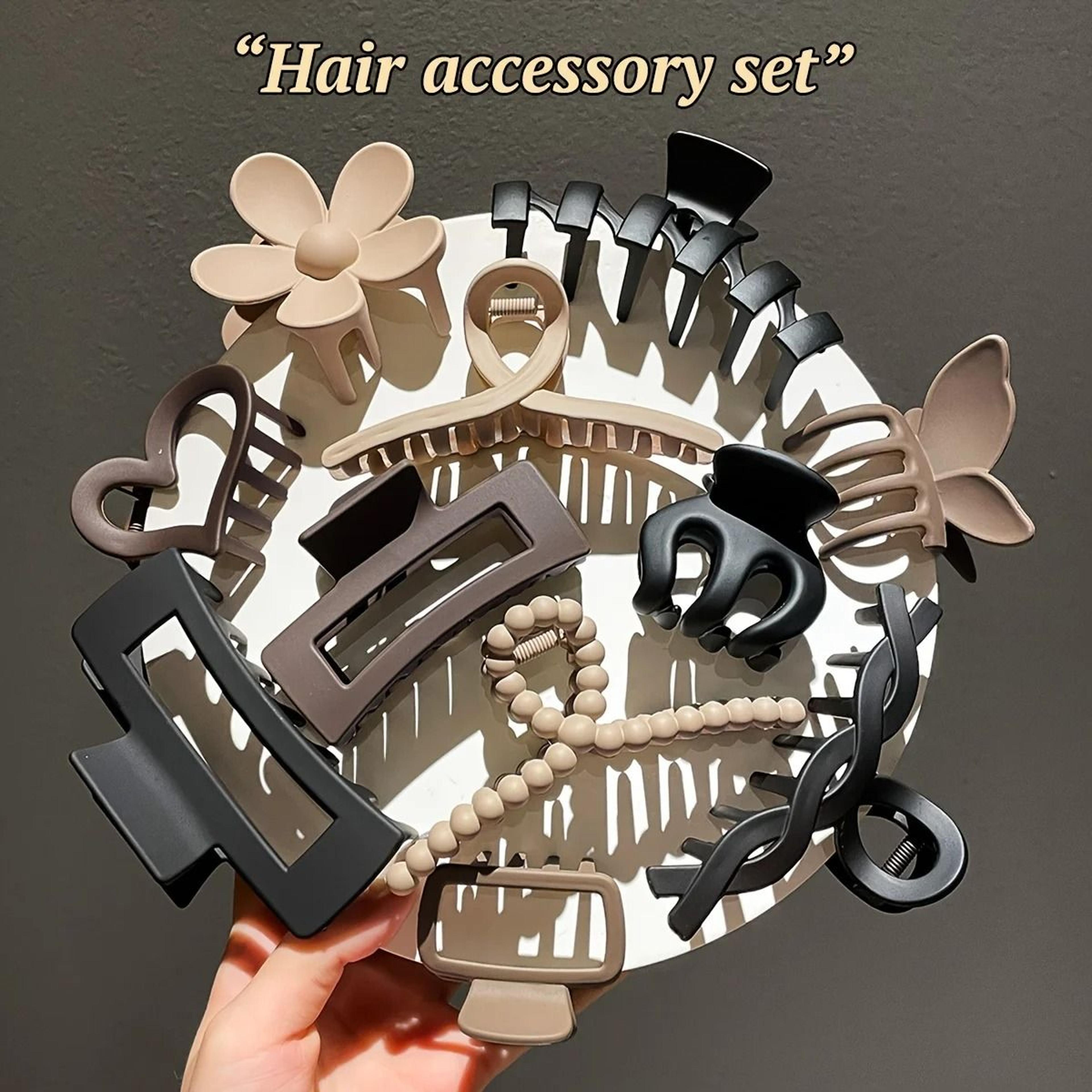 11pcs HighEnd Frosted Clip Set  Elegant Shark Clip Headwear For Women 3