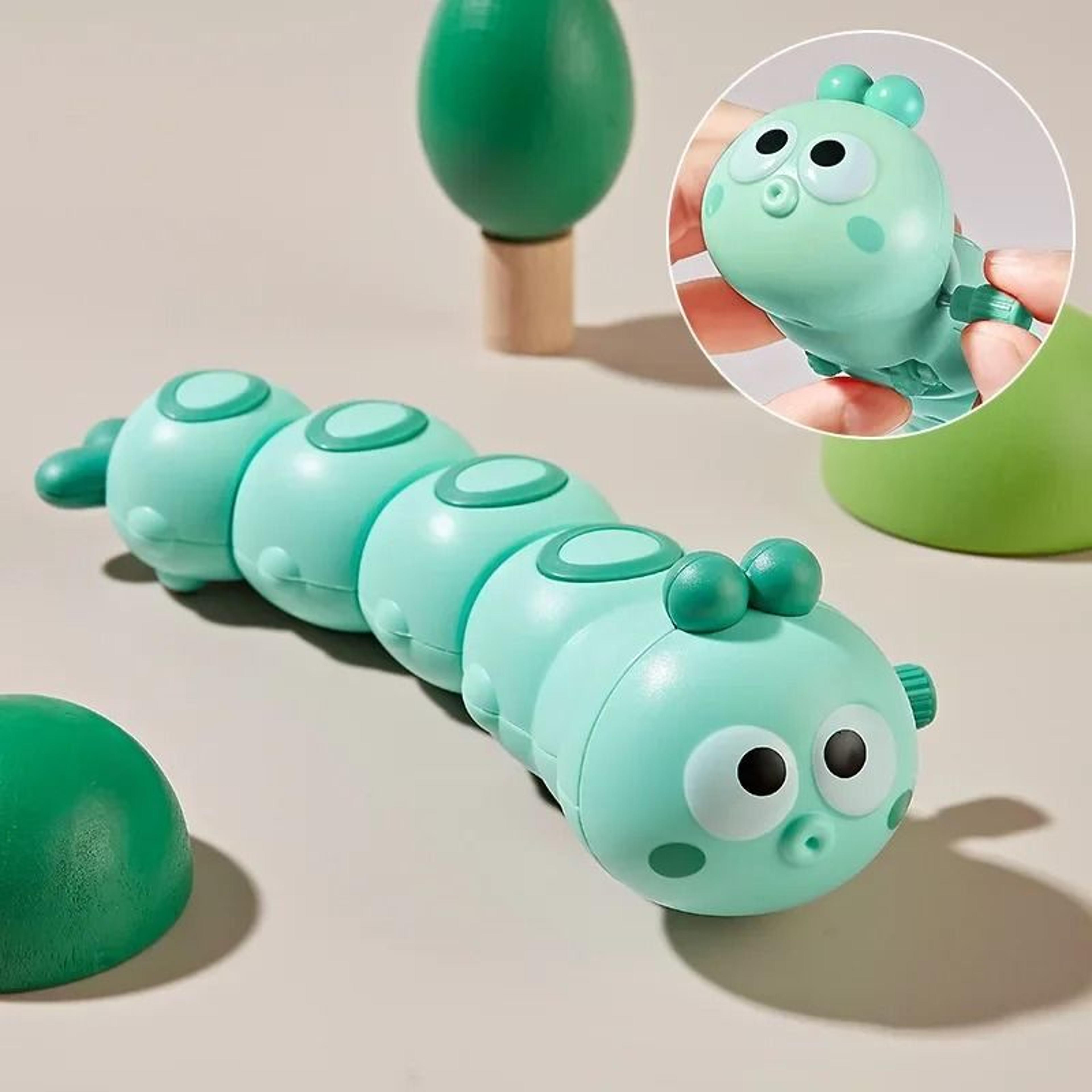 Cartoon Clockwork Caterpillar Crawling Toy  Interactive WindUp Fun For Kids 2