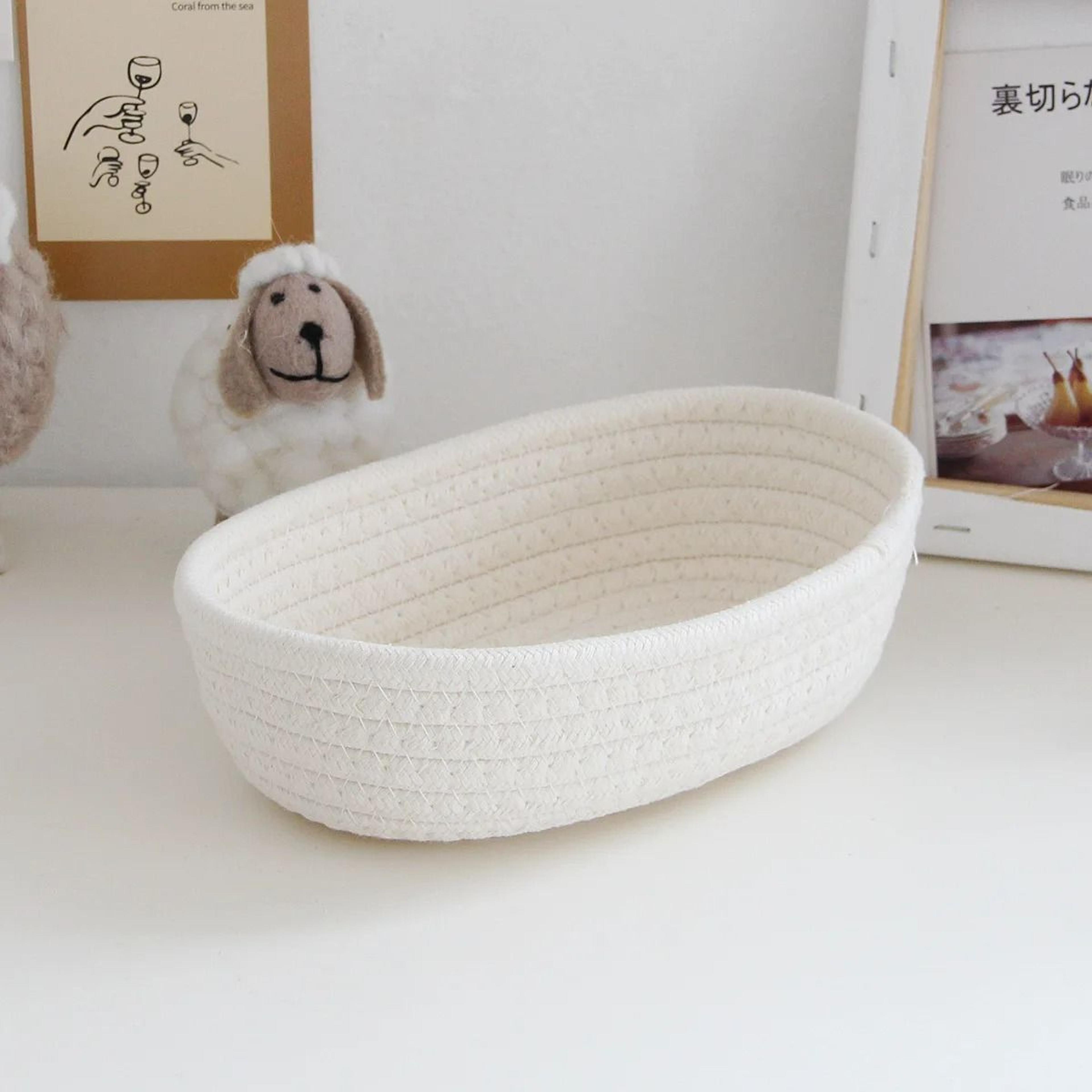 Woven Cotton Rope Storage Baskets  Multifunctional Desktop Organizer 8