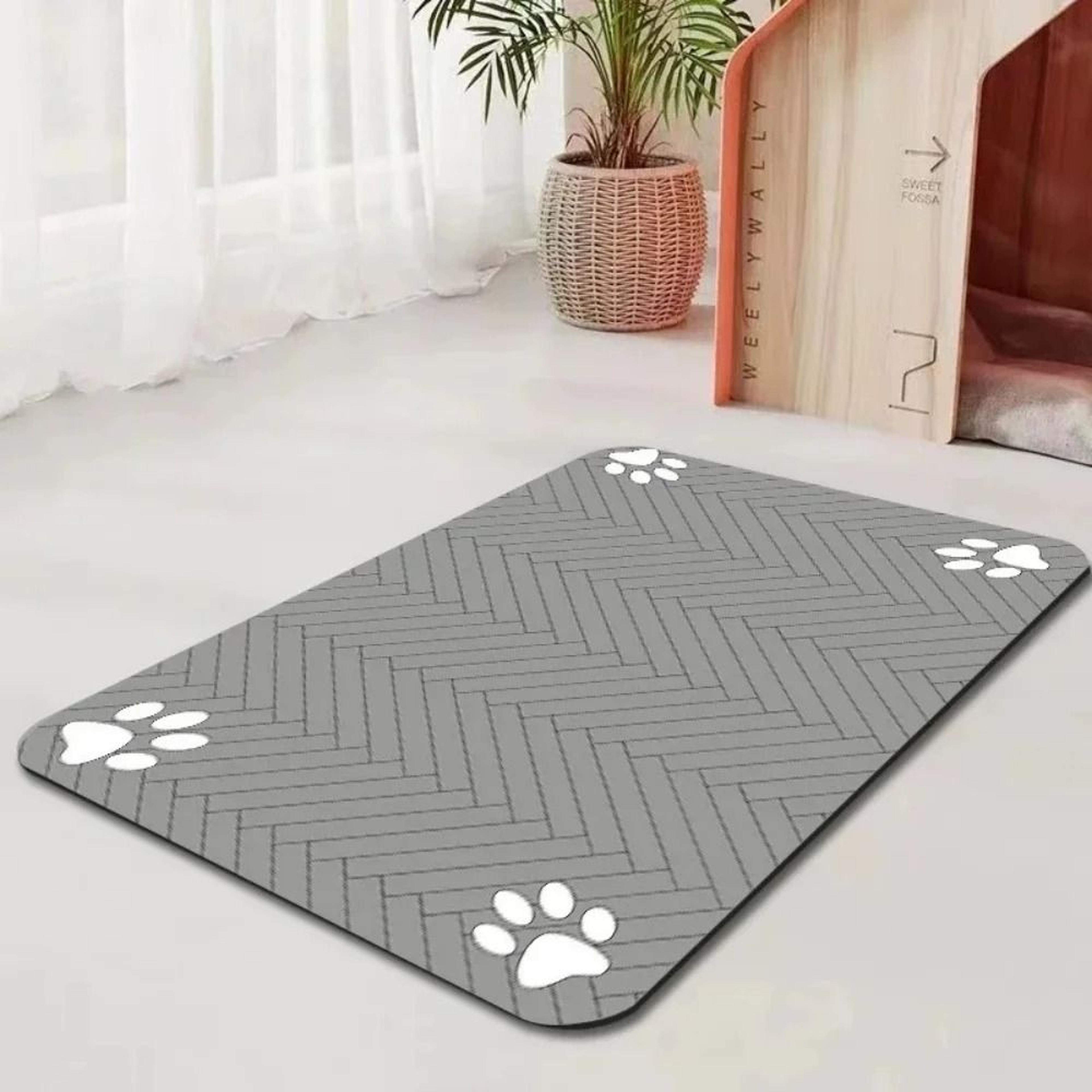 Pet Quick Dry Water Mat  UltraAbsorbent Feeding Placemat For Dogs  Cats 6