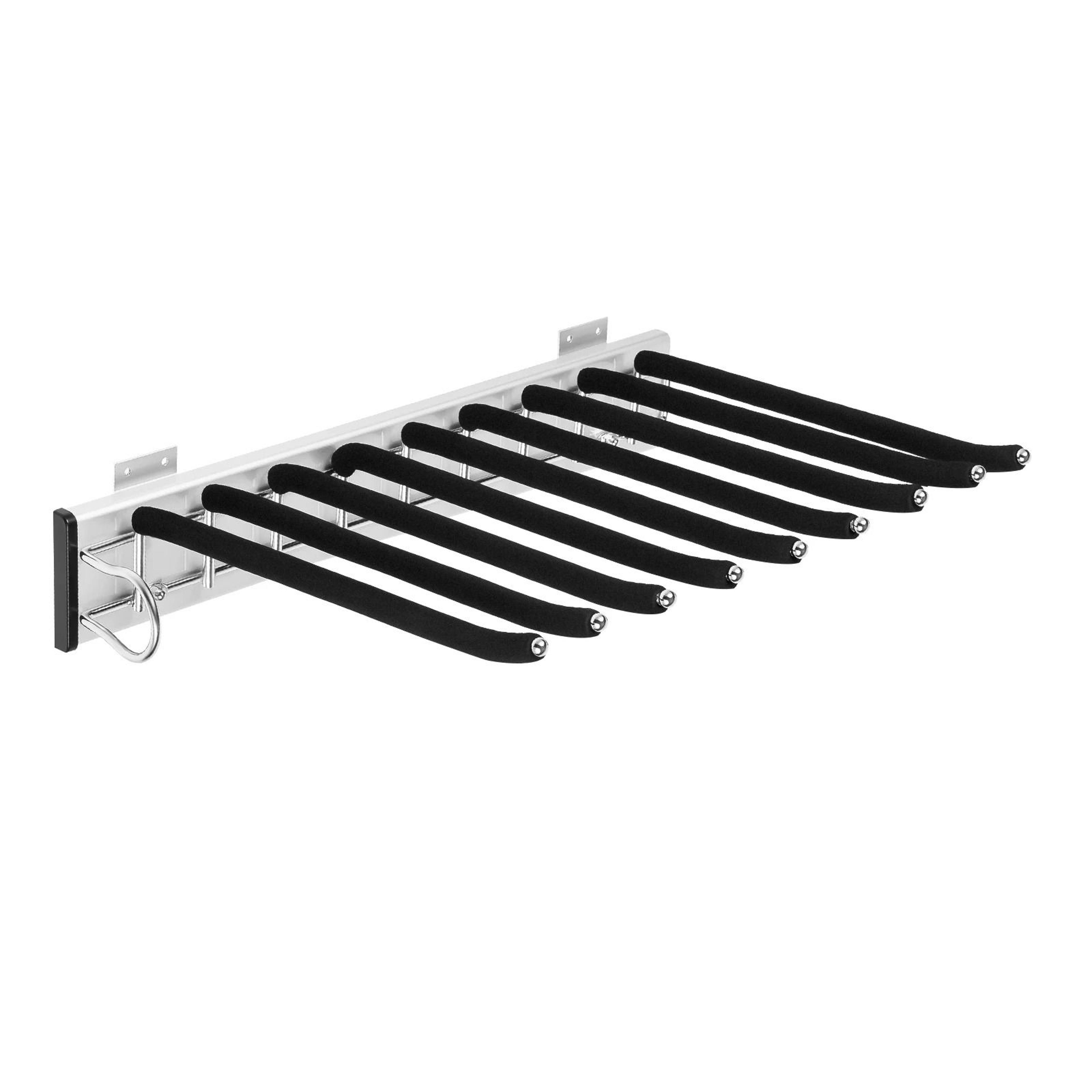 Extendable 9Arm PullOut Trousers Rack  Modern Closet Clothes  Towel Organizer 8