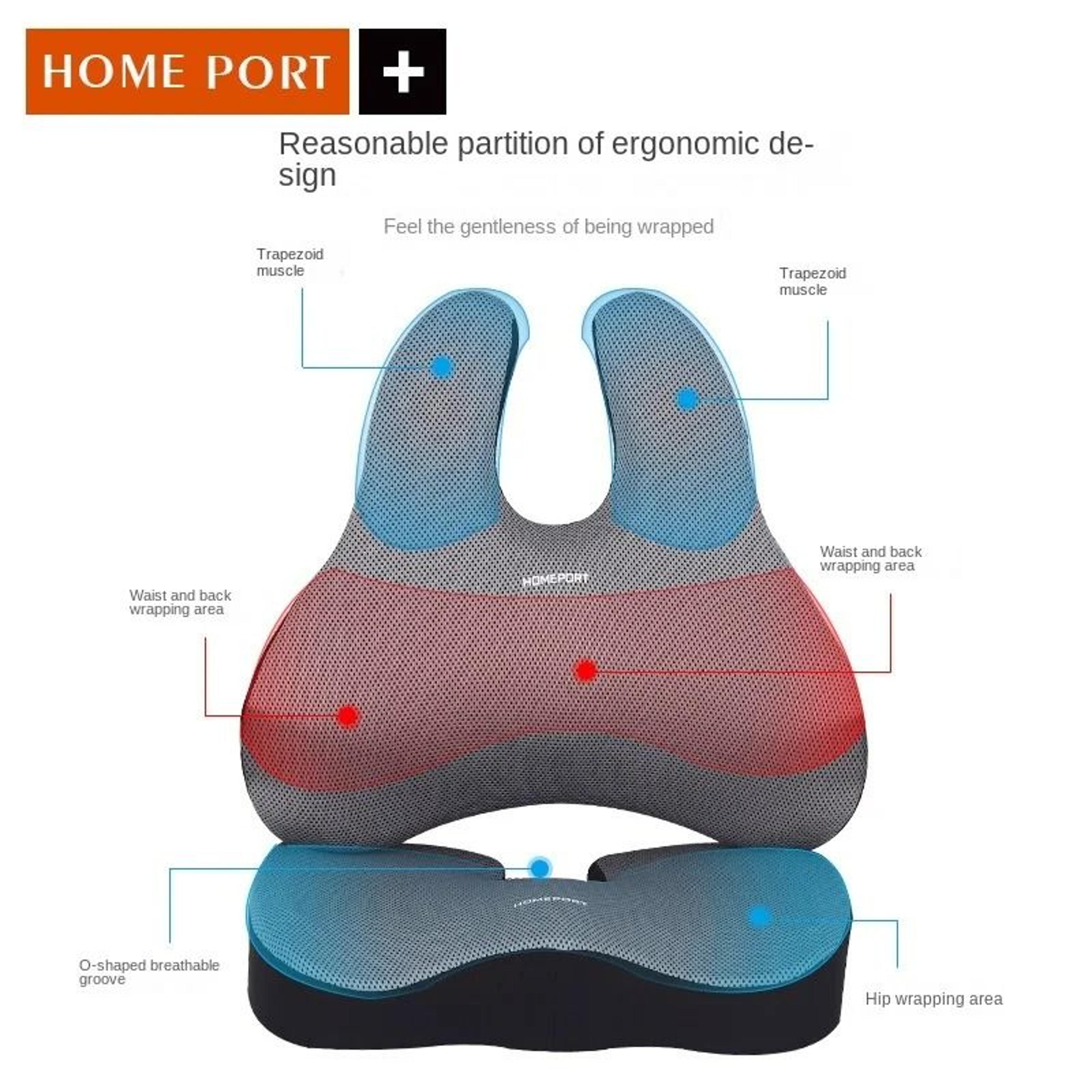 Orthopedic Memory Foam Seat  Back Set  Complete Coccyx  Lumbar Support 3