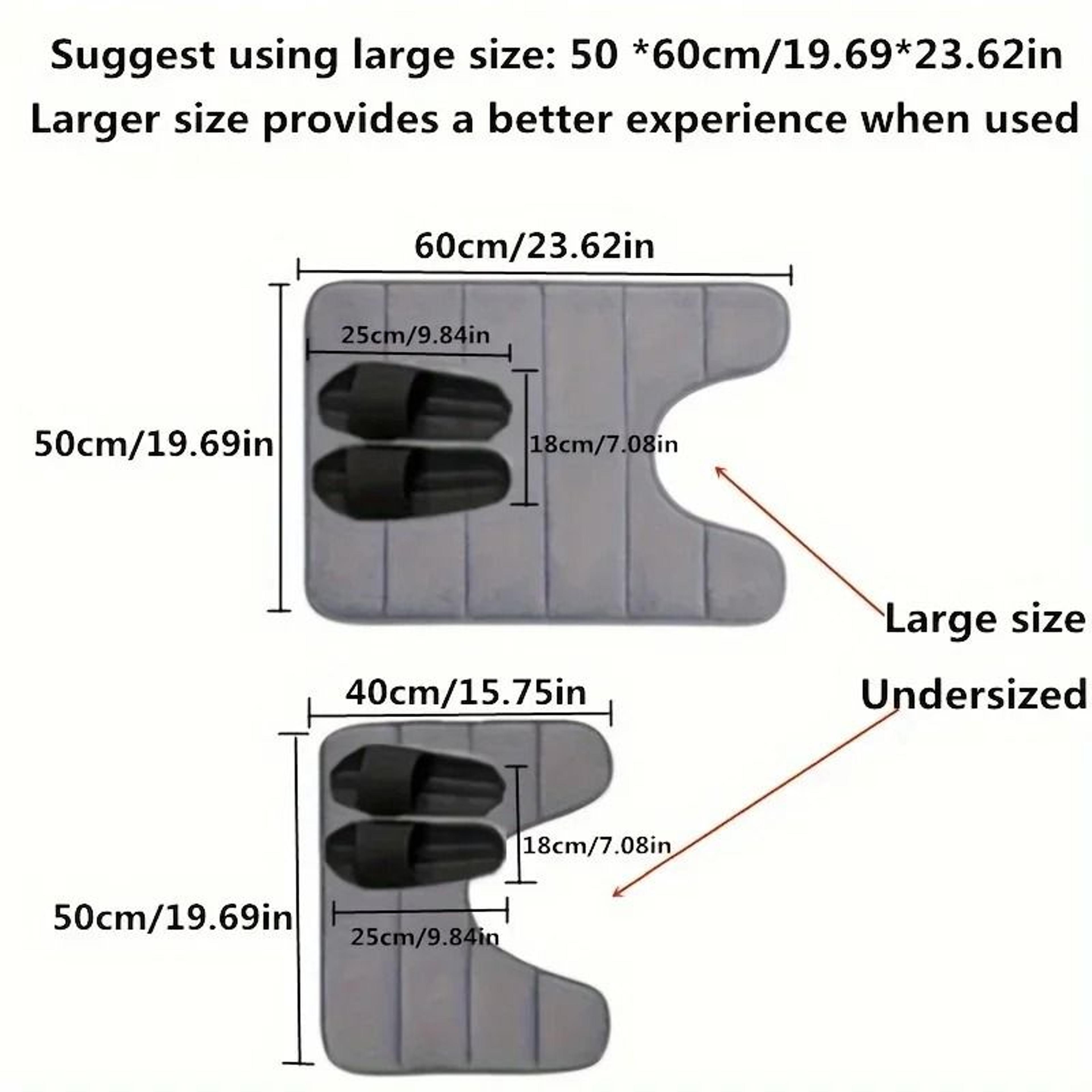 UShaped Memory Foam Toilet Mat  Super Absorbent AntiSkid Bathroom Carpet 5