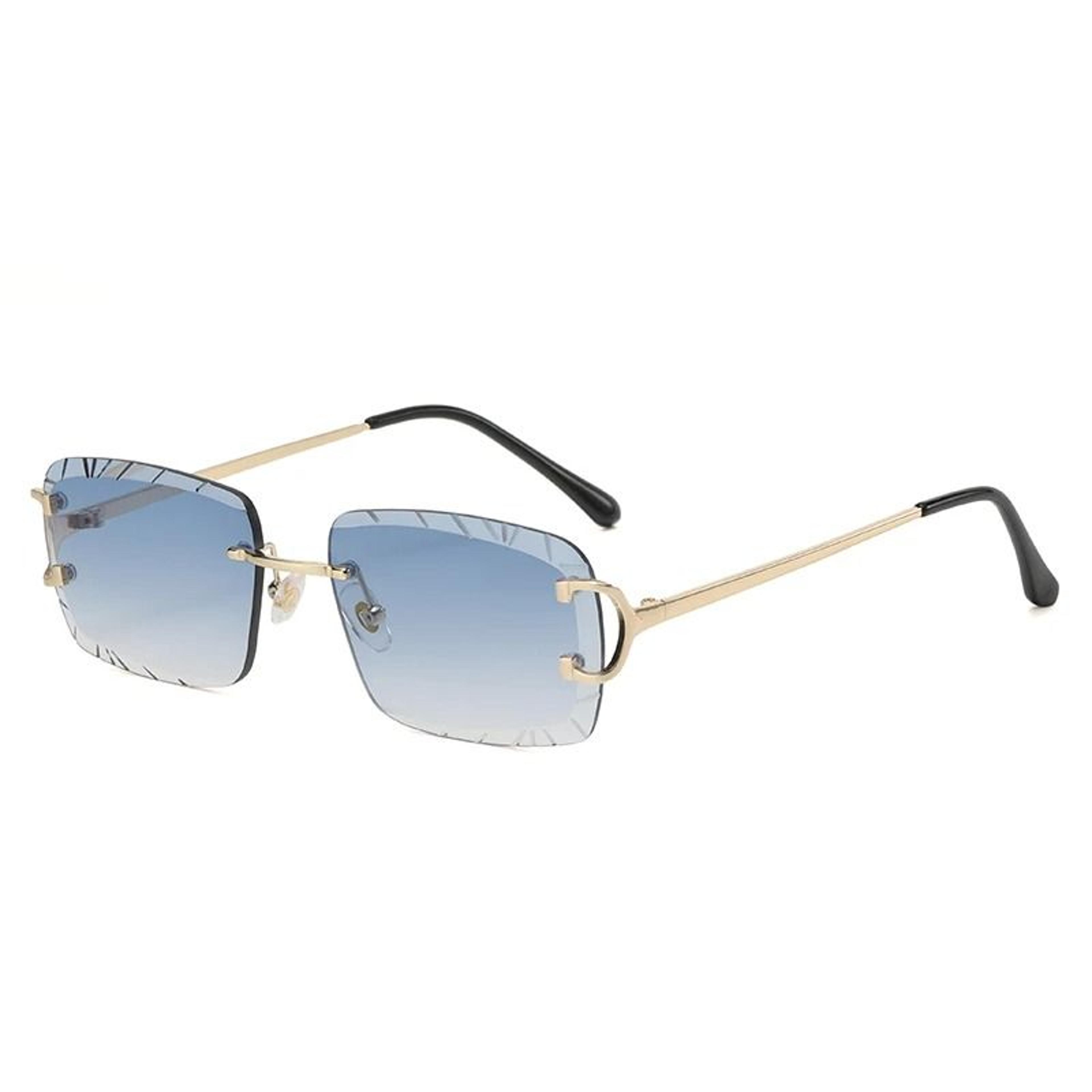Square Rimless Glasses  HighGrade Metal Trend Sunglasses For Men  Women 8