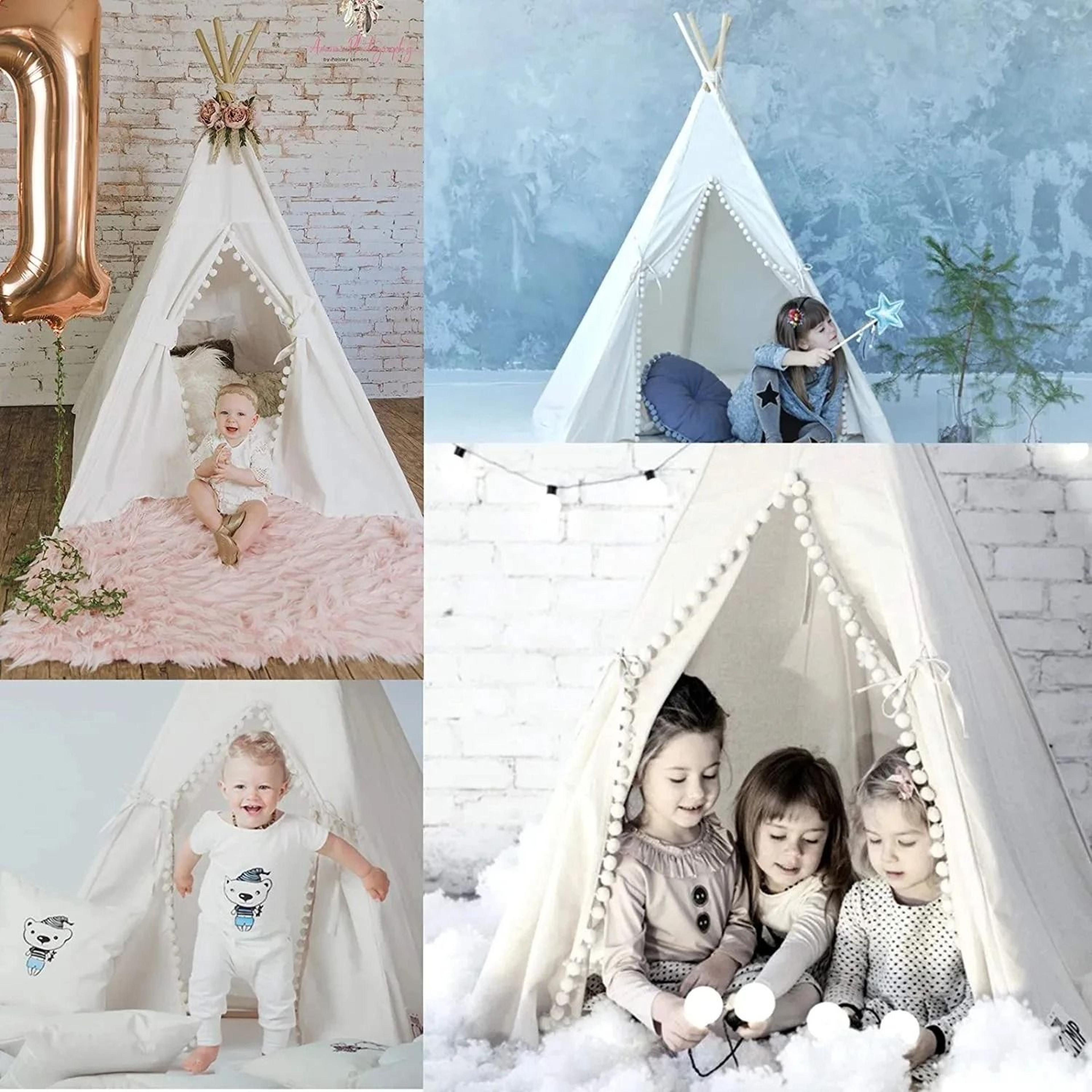 Portable Kids Teepee Tent  Childrens Play House  Wigwam Room Decor 1