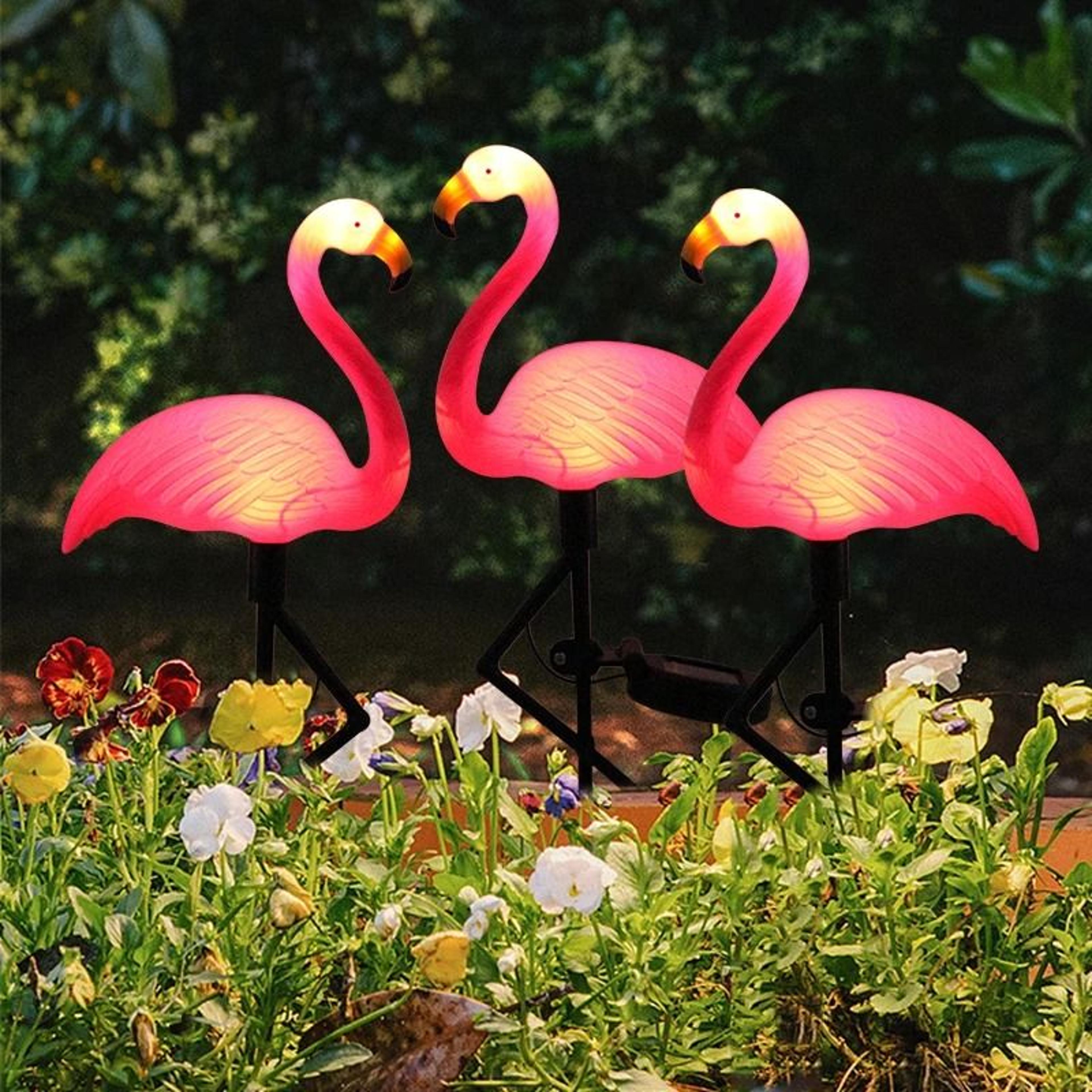 Solar Flamingo Stake Light  Waterproof LED Outdoor Garden  Pathway Decor 2