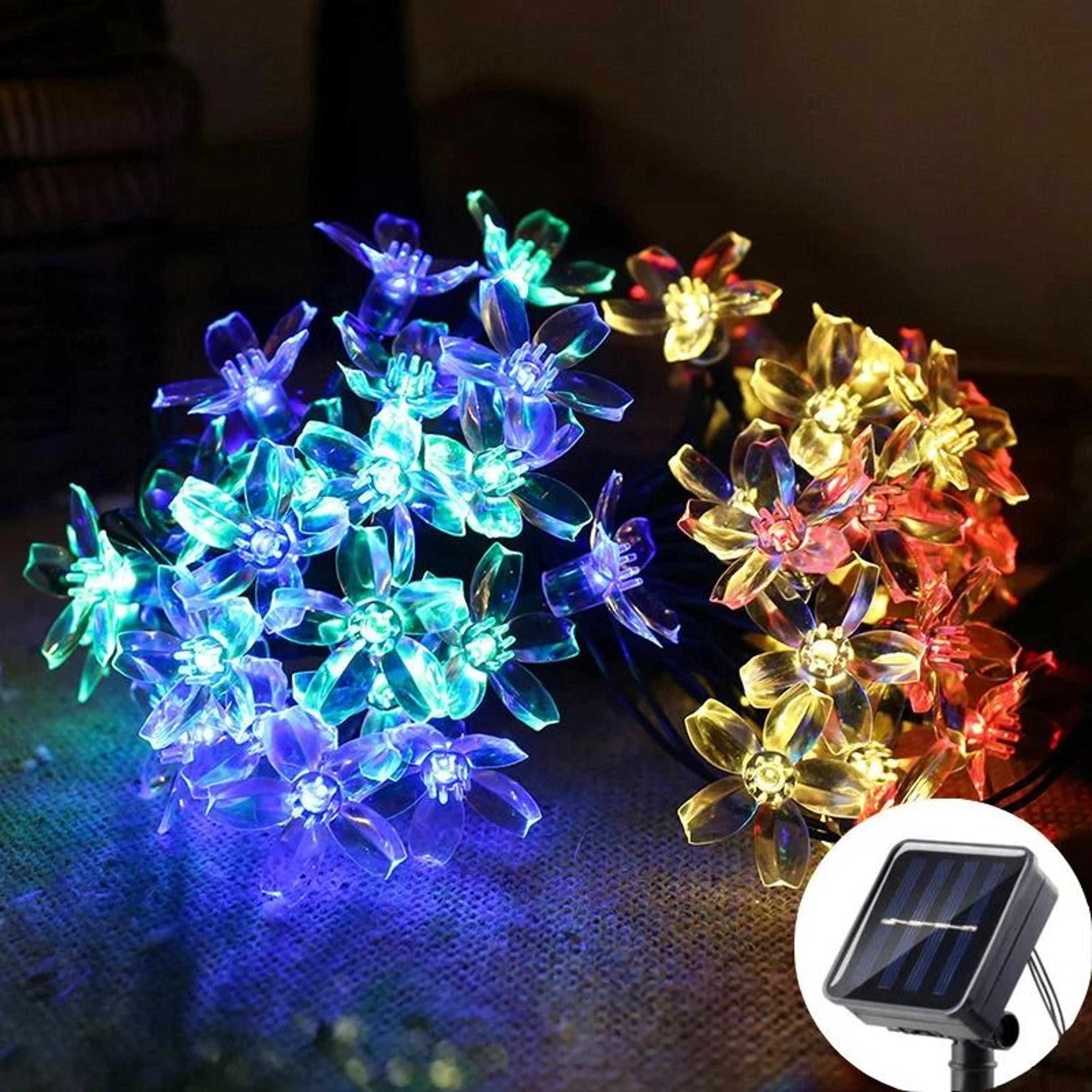 Solar Fairy String Lights  Sakura Cherry Blossom Outdoor Decor 10