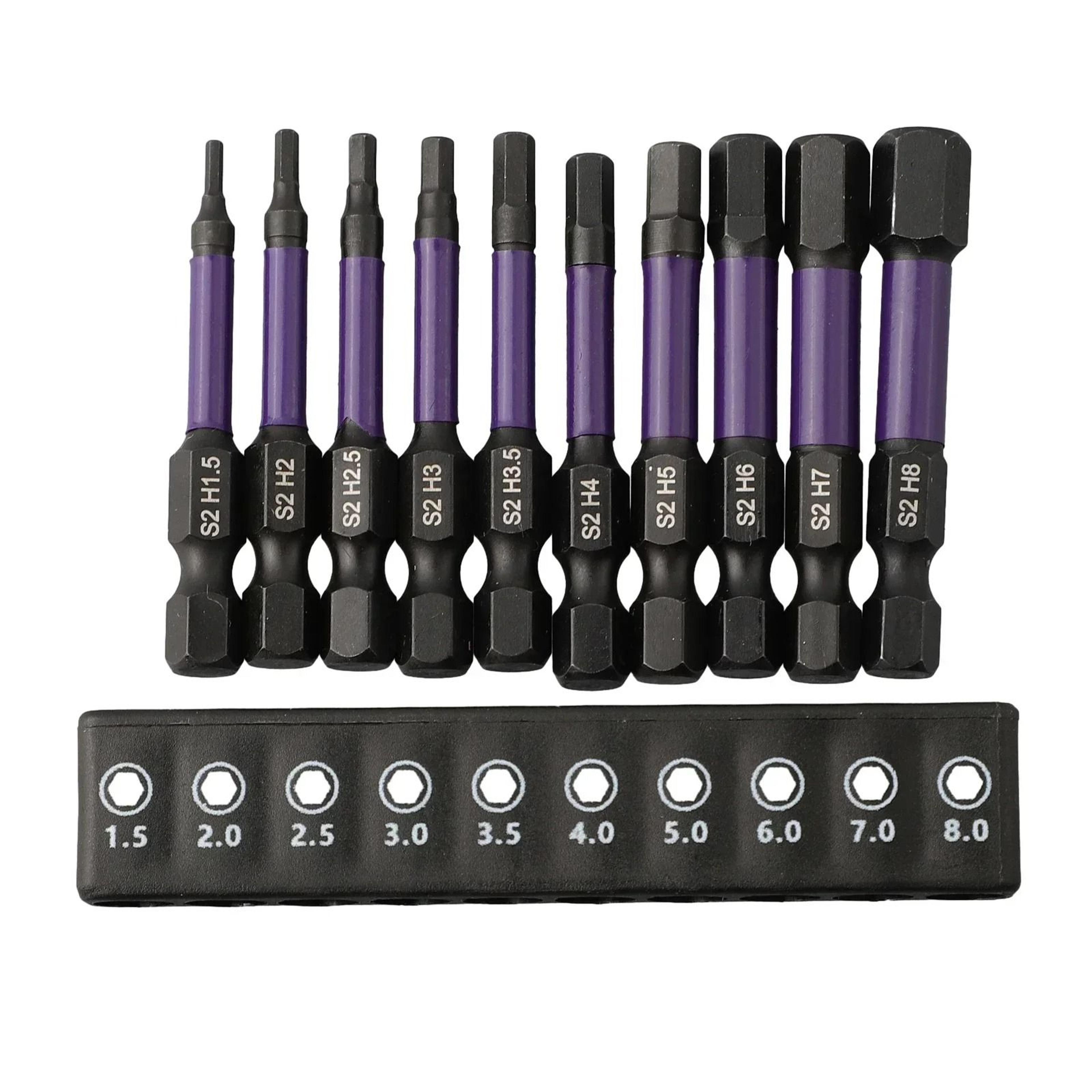 10Pcs Hex Head Wrench Drill Bit Set  Magnetic QuickRelease Shank Tools 1