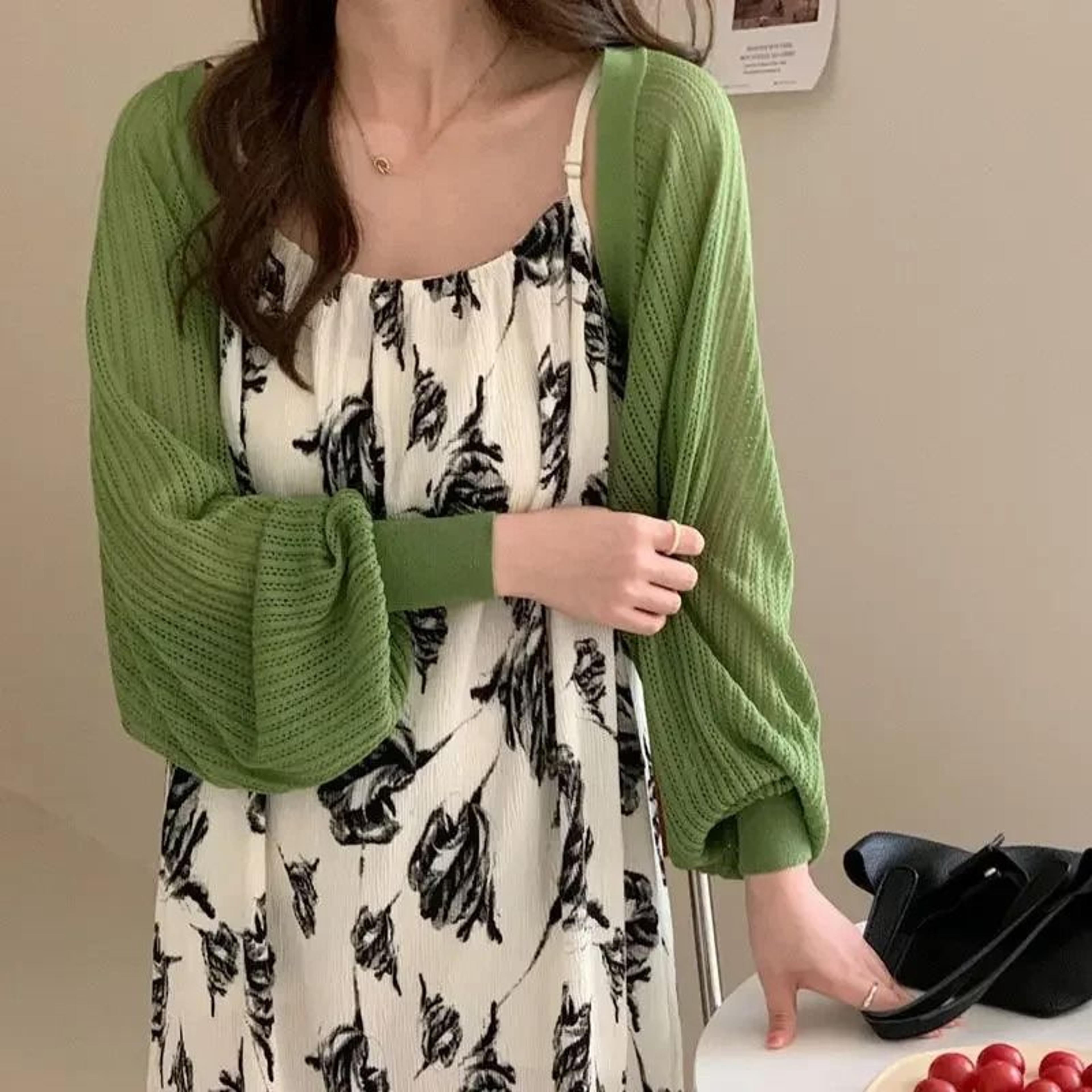French Ice Silk Knitted SunProof Cardigan  Summer Thin Jacket  Shawl 2