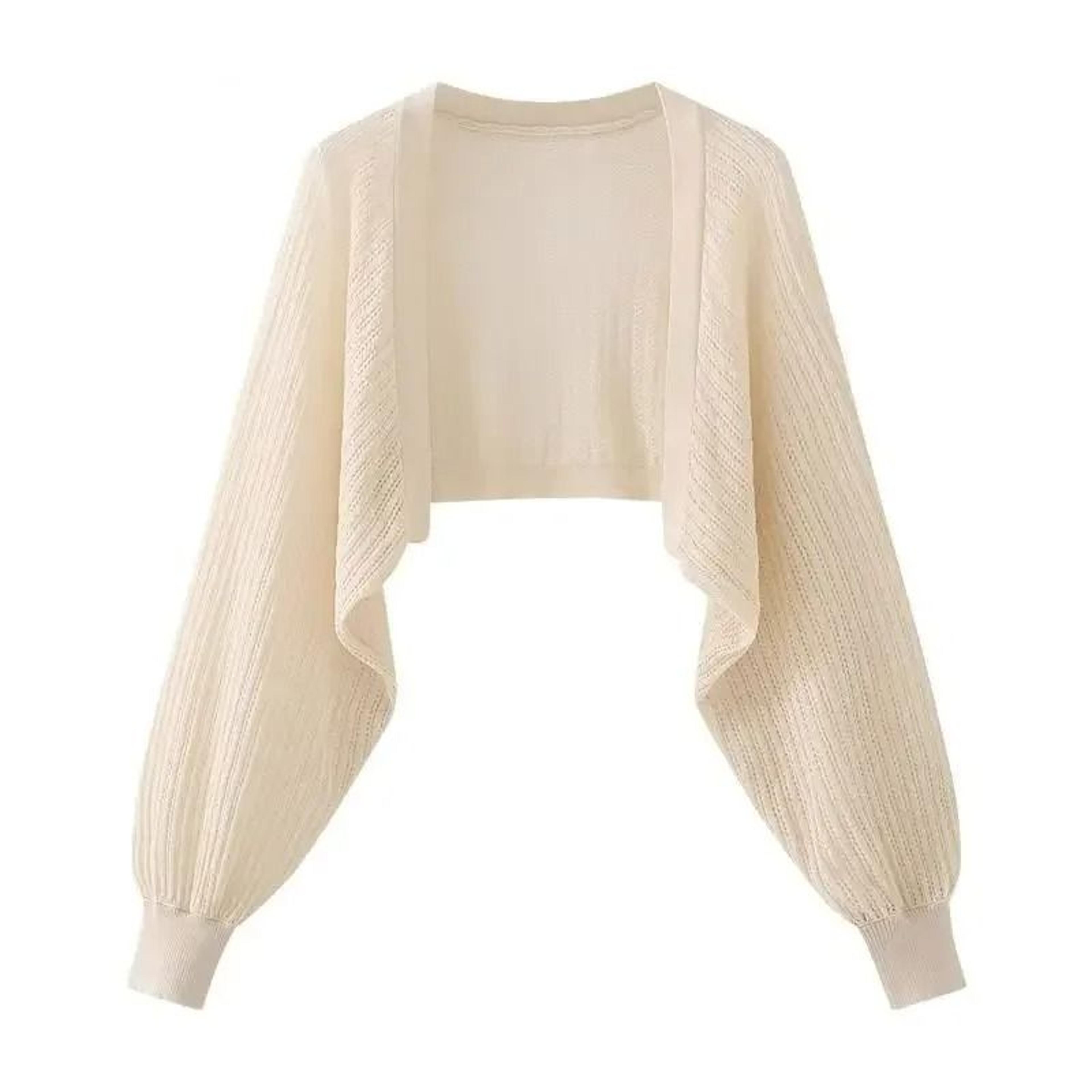 French Ice Silk Knitted SunProof Cardigan  Summer Thin Jacket  Shawl 7