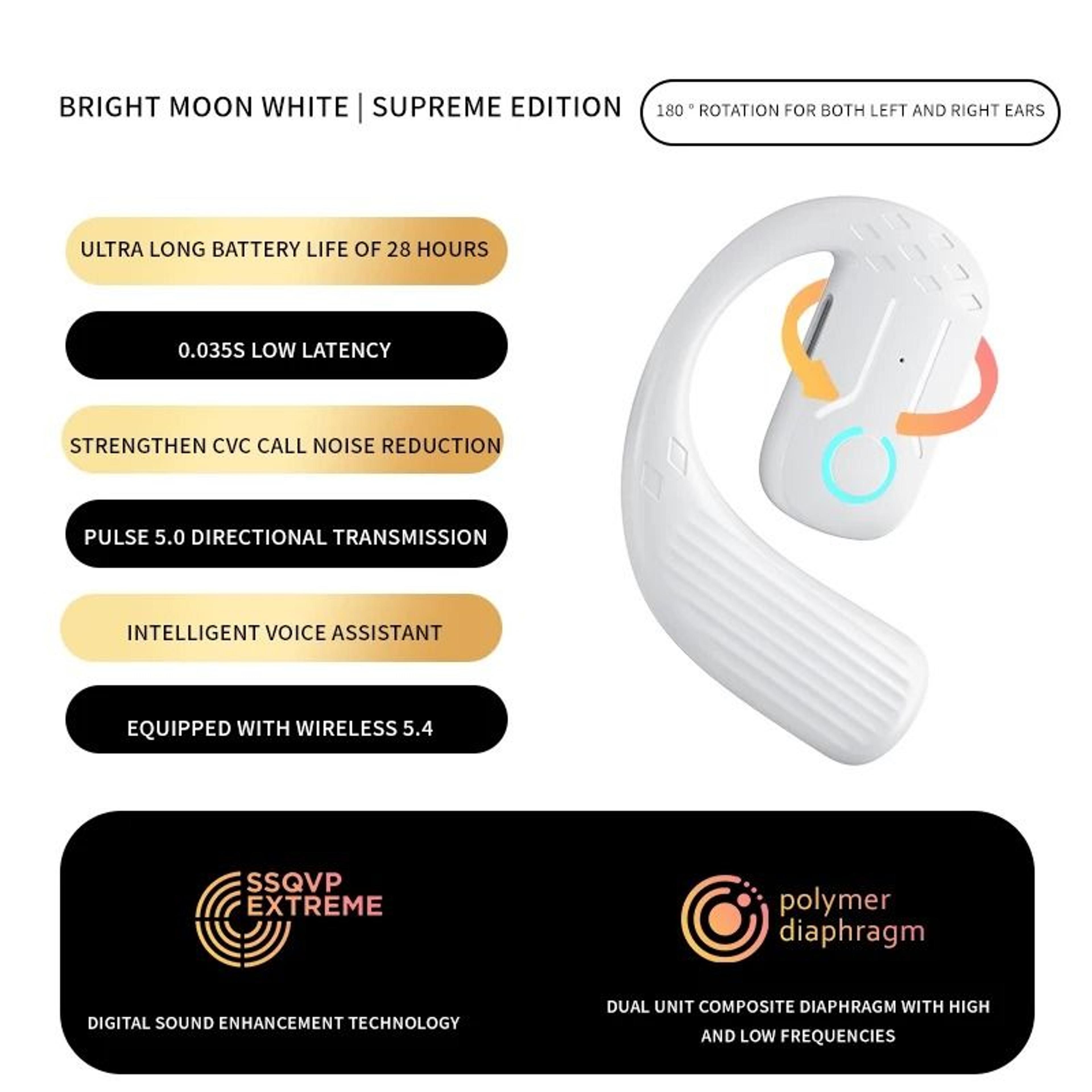 Bluetooth 54 Open Wireless Earphone  180 Rotating Adjustable Universal Headset 6