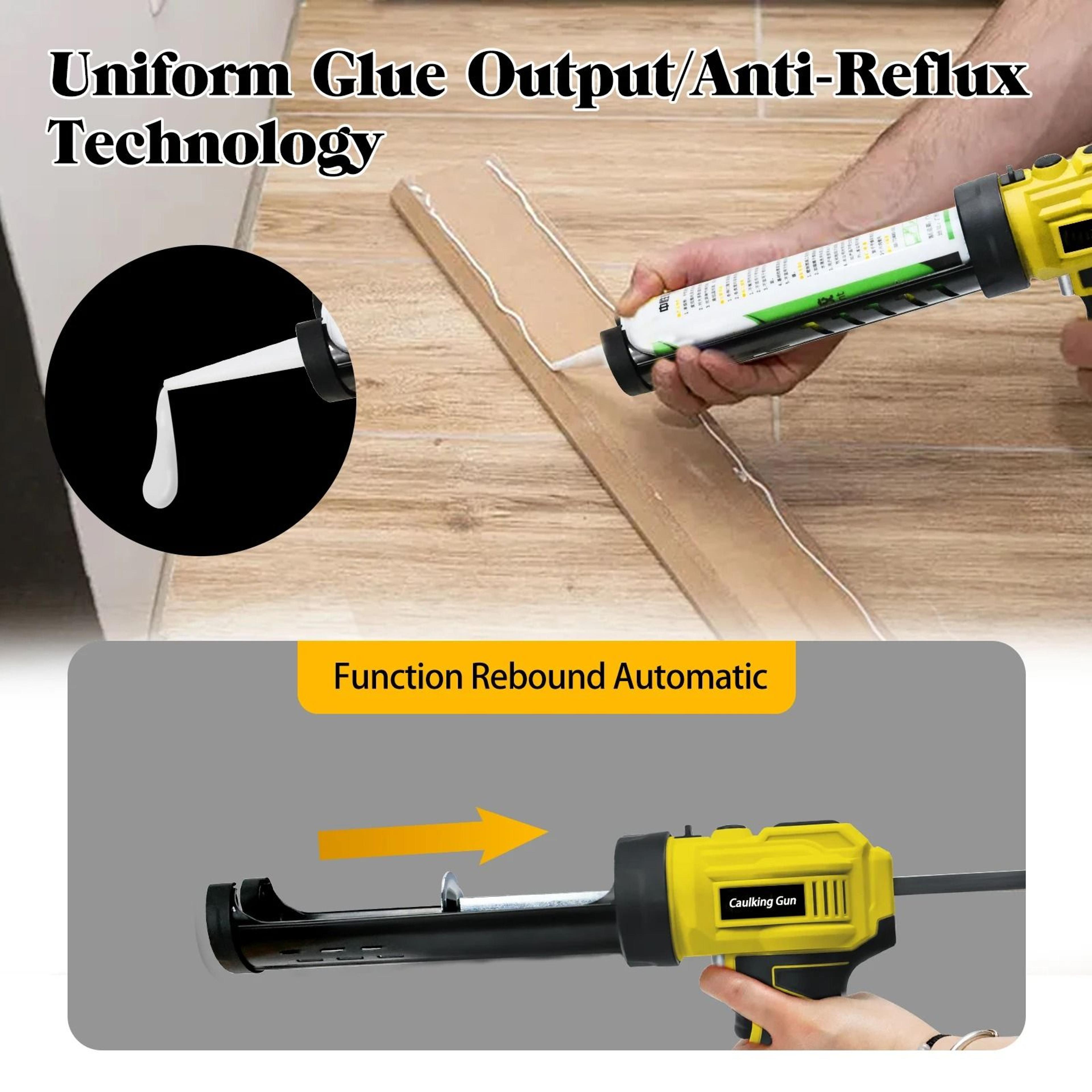 Cordless Electric Caulking Gun  4 Adjustable Speeds  LED Light 4