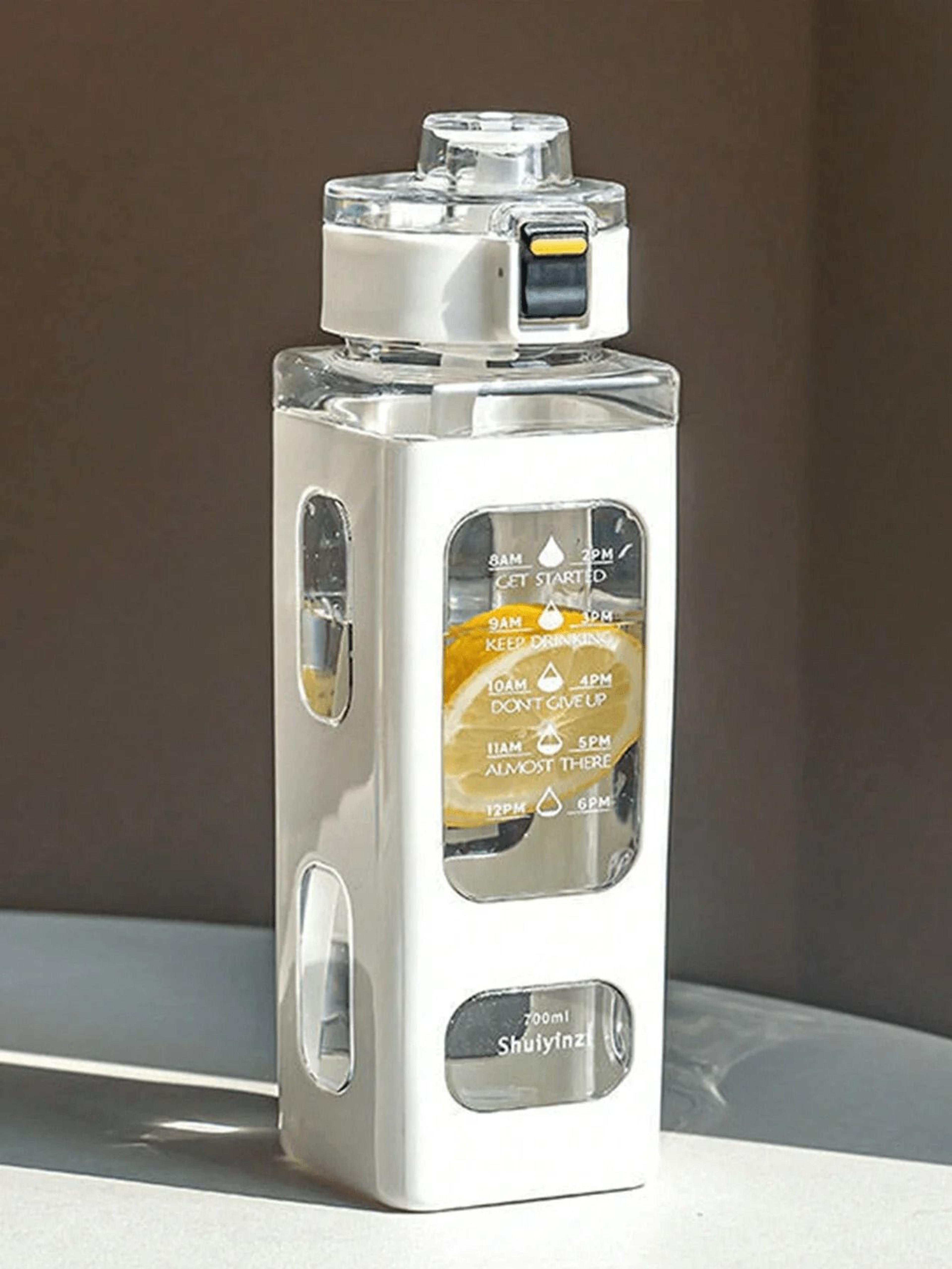 700ml White Sports Water Bottle  Portable Outdoor Sippy Cup 1
