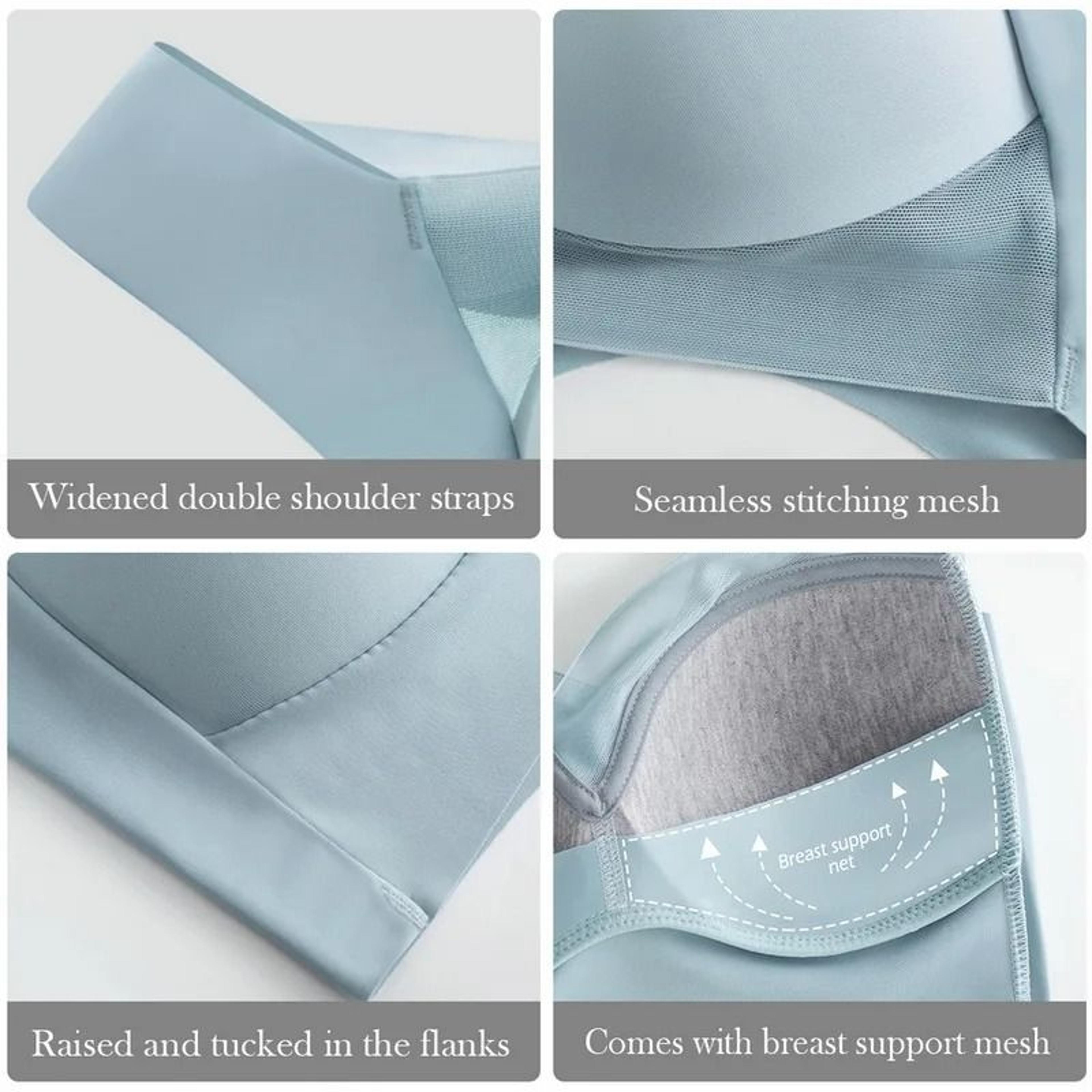 Breathable Sports Bra  Mesh Patchwork PushUp Gym Vest 5