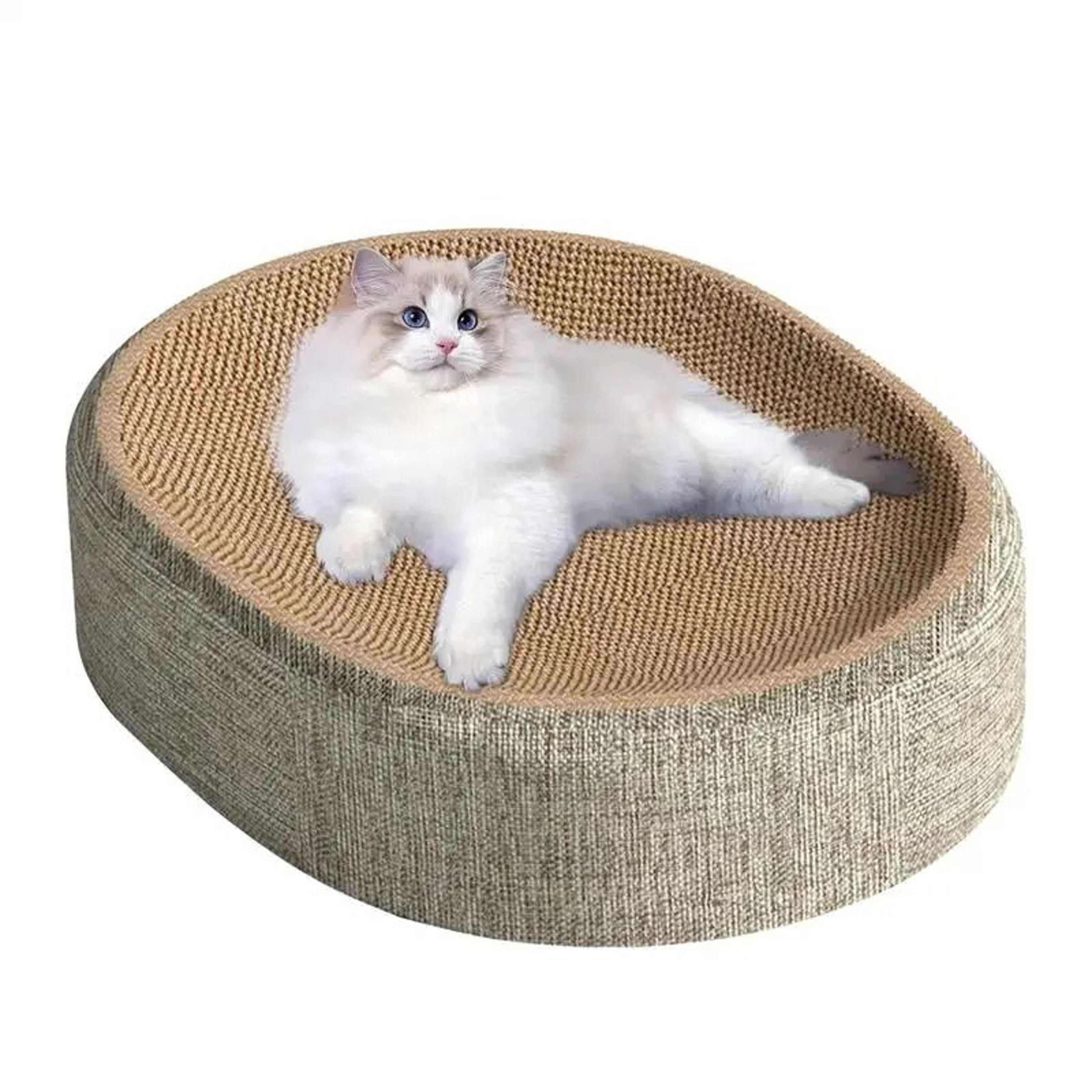 2-in-1 sisal oval cat scratcher & nest
