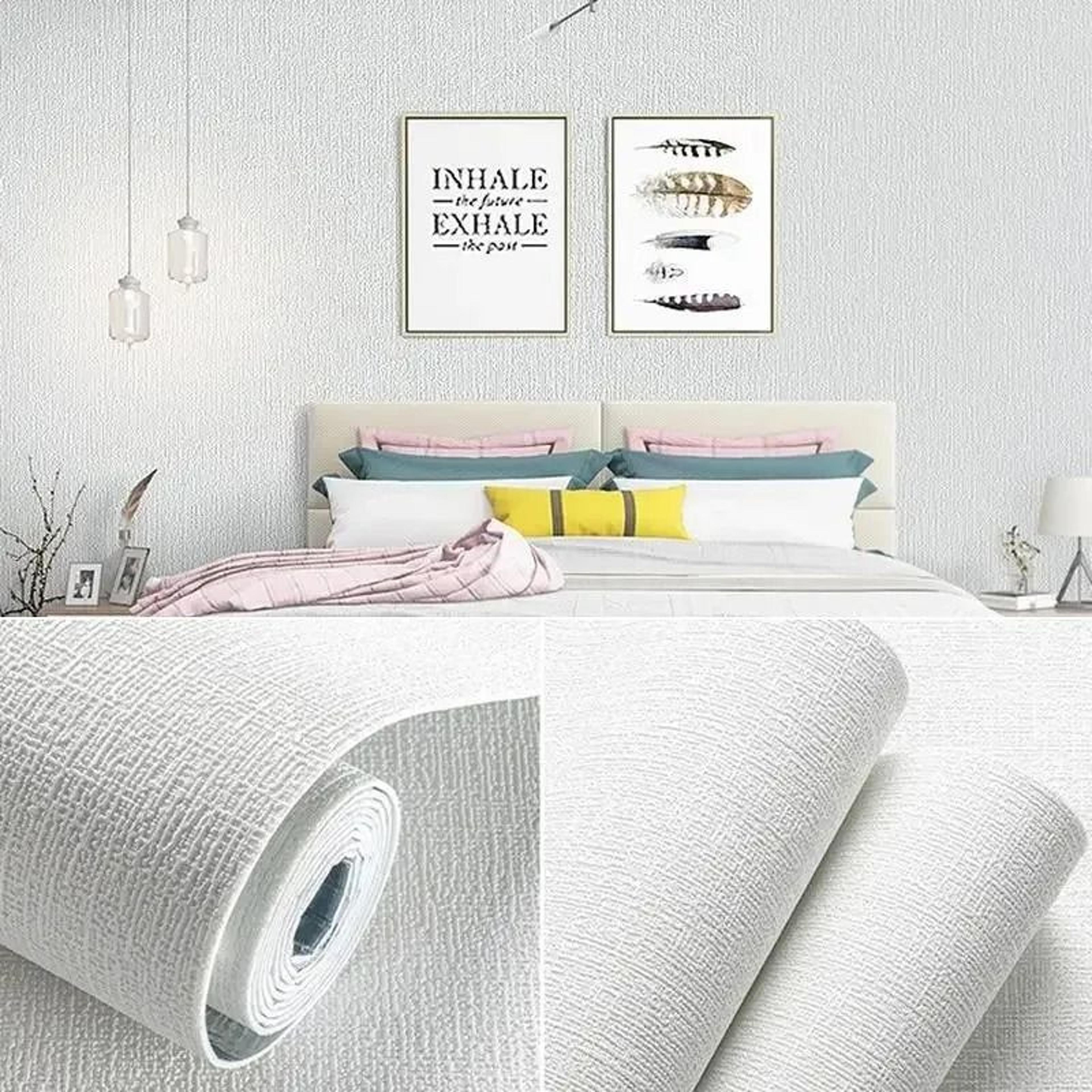 3D Linen Texture SelfAdhesive Wall Panels 3
