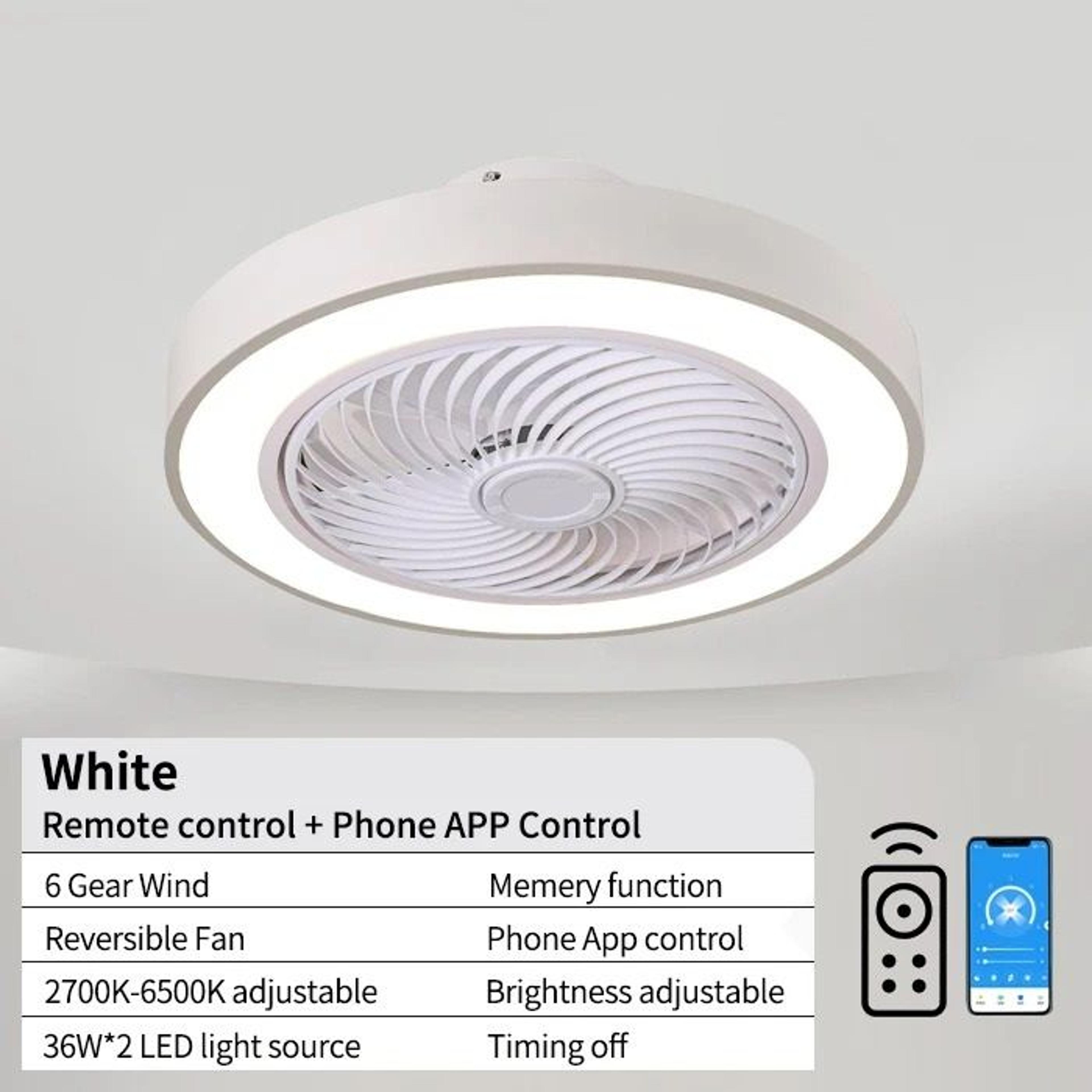 Integrated Modern Ceiling Fan  LED Light System 7