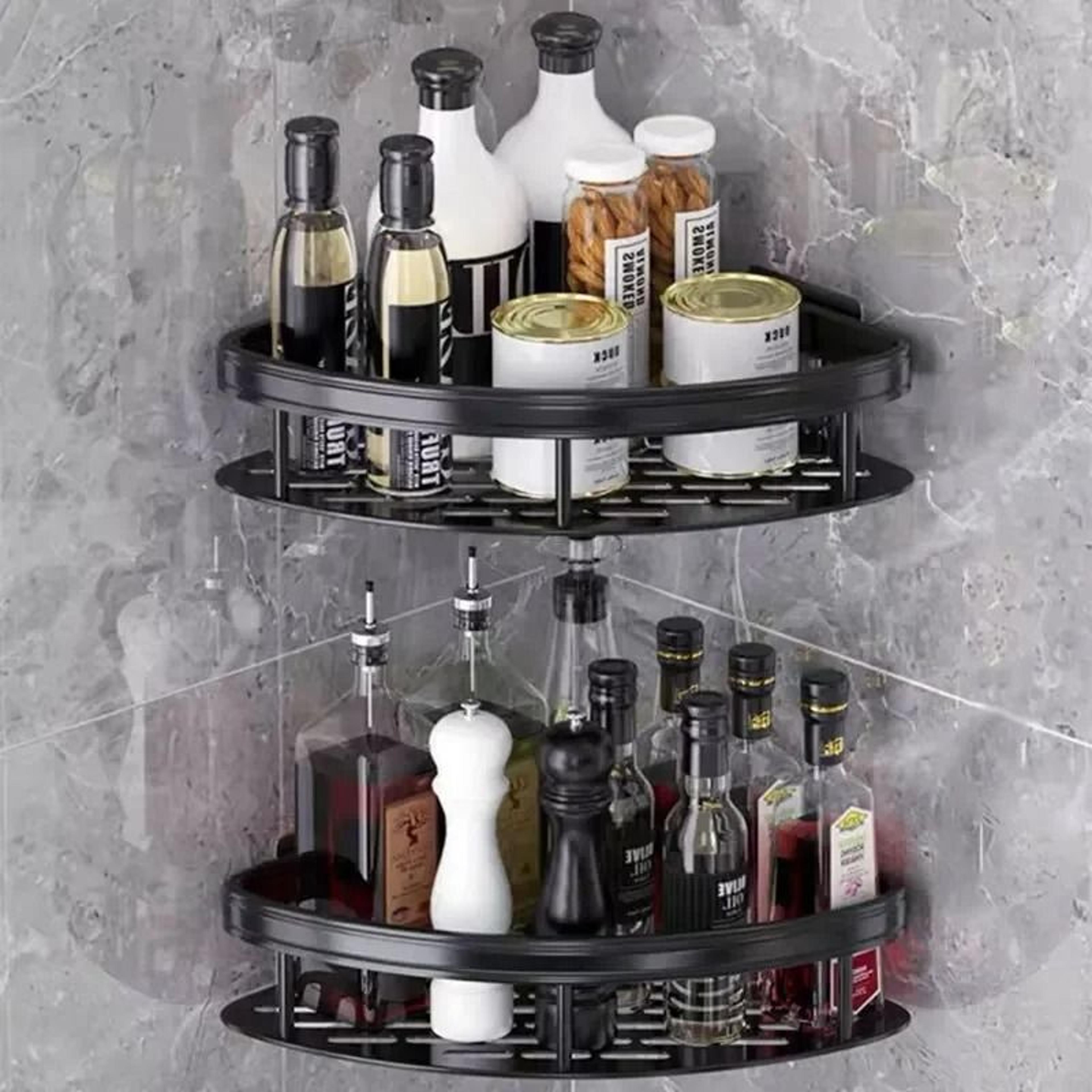 NoDrill Aluminum Bathroom Storage Rack 4