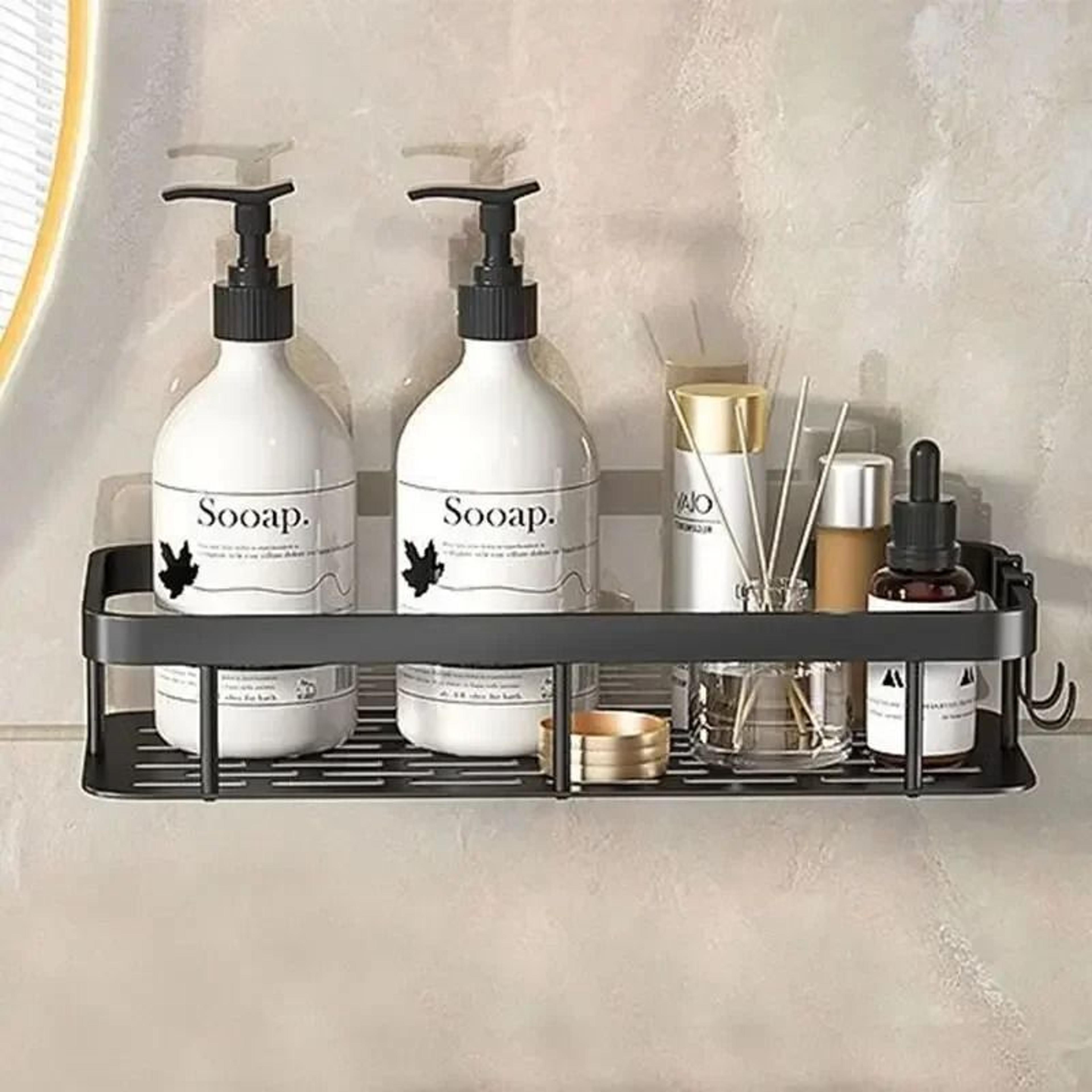 NoDrill Aluminum Bathroom Storage Rack 7