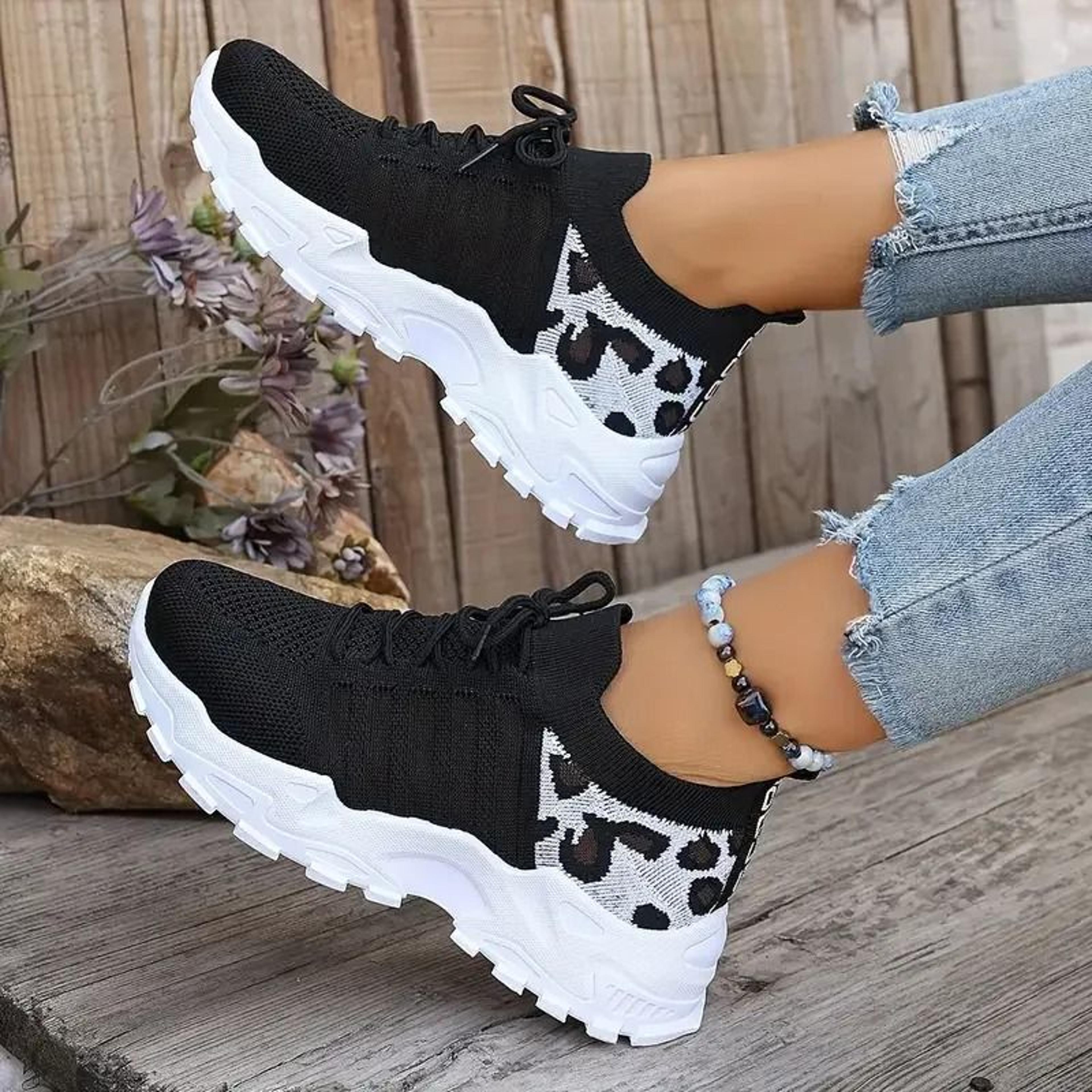 Leopard Print Breathable Sneakers 7