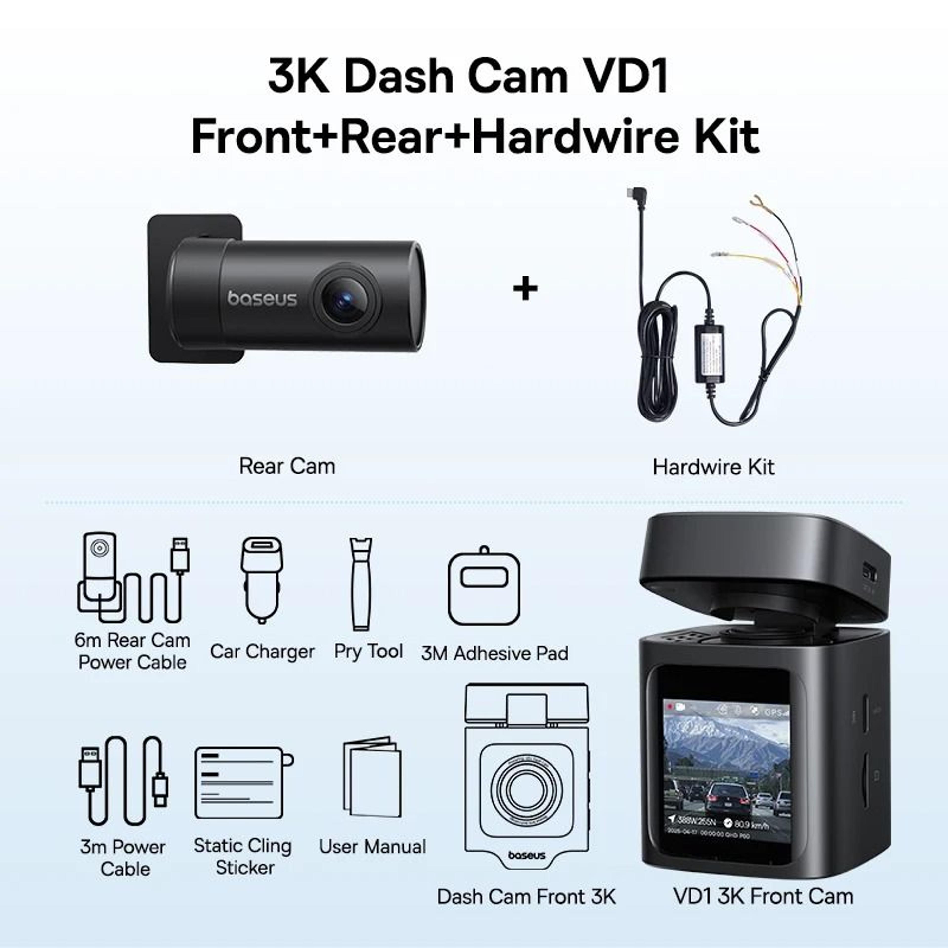 3K DualChannel Dash Cam With Integrated GPS 8