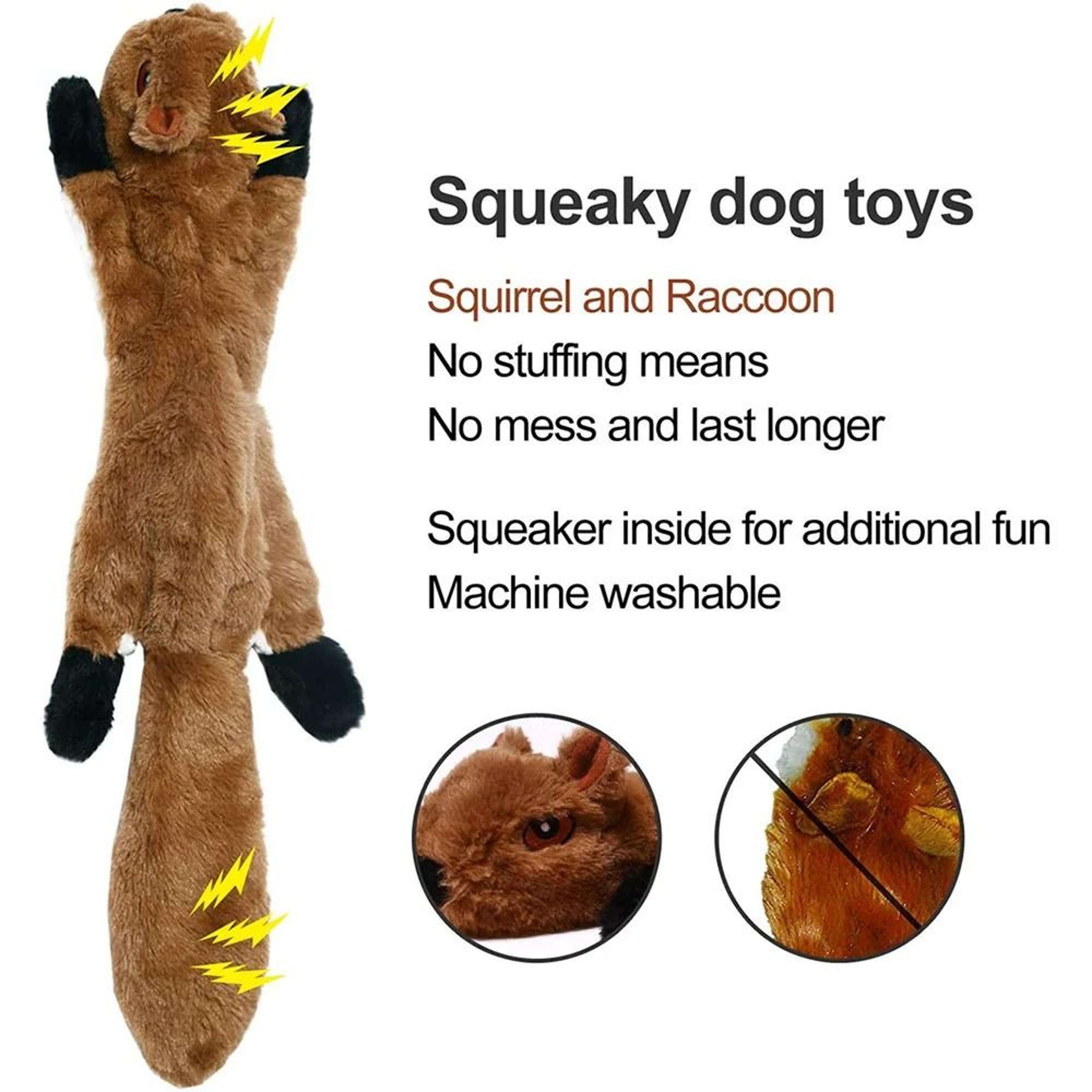 MessFree Stuffingless Plush Squeaky Dog Toy 1