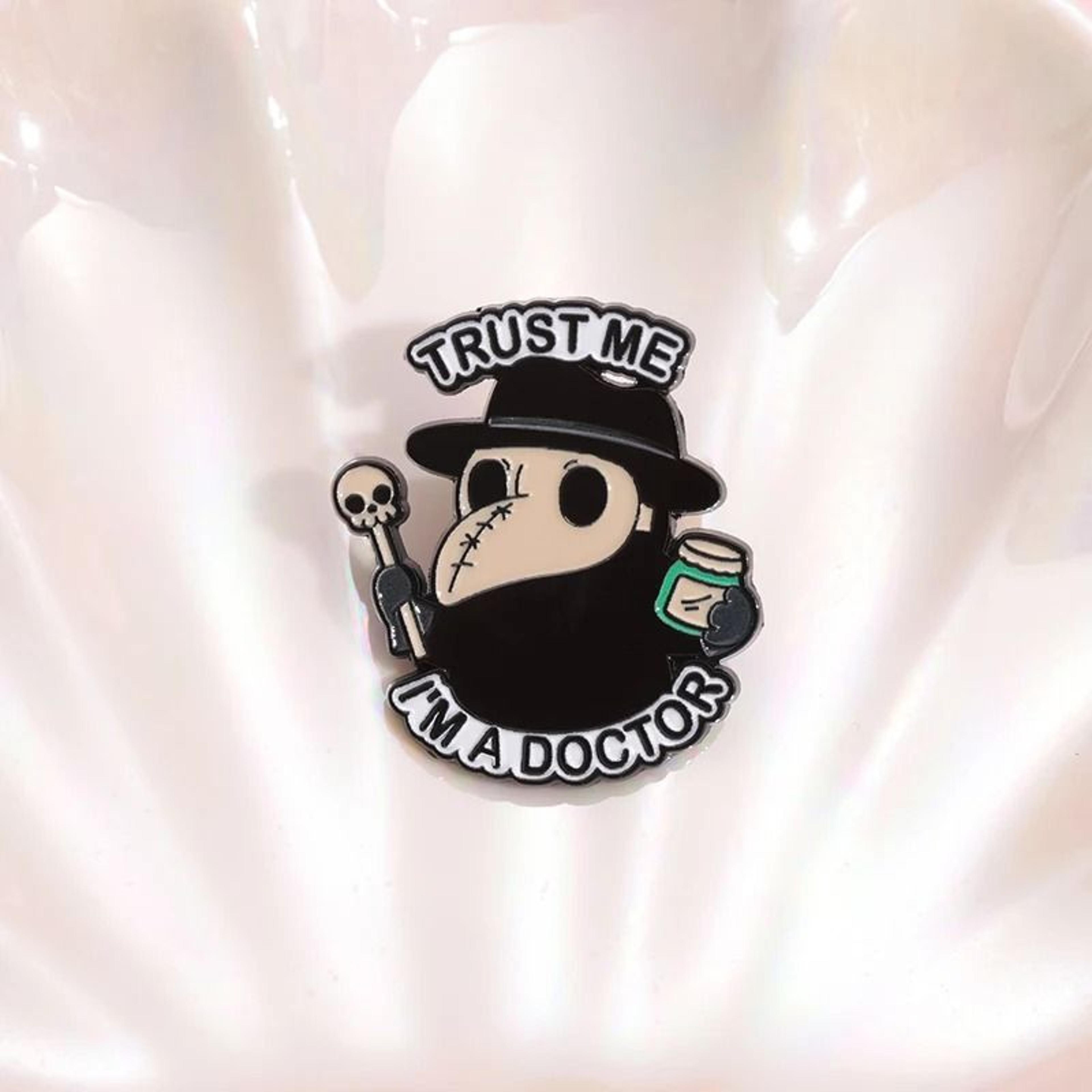 Gothic Plague Doctor Enamel Pin 3
