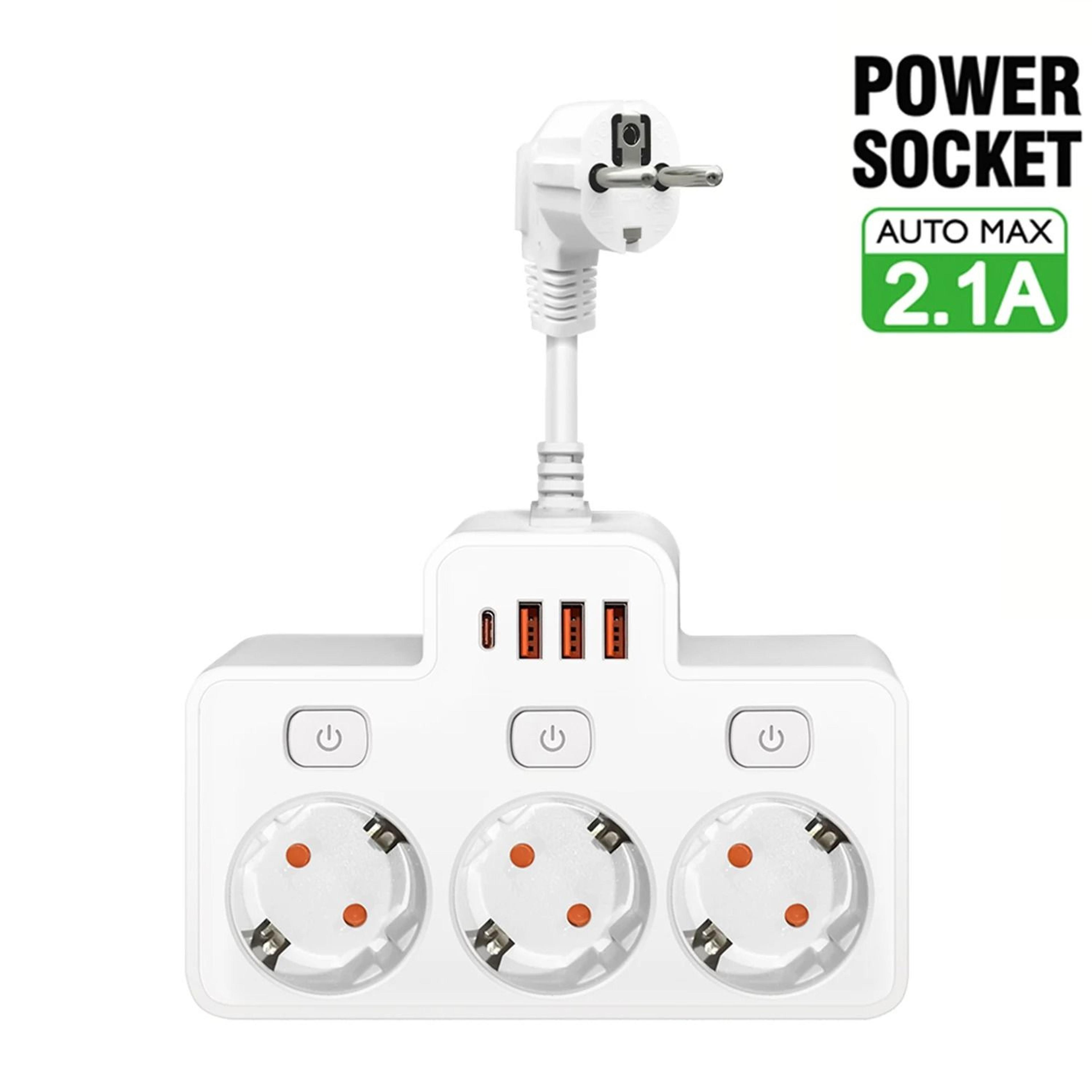 WallMounted Independent Switch Power Strip 6