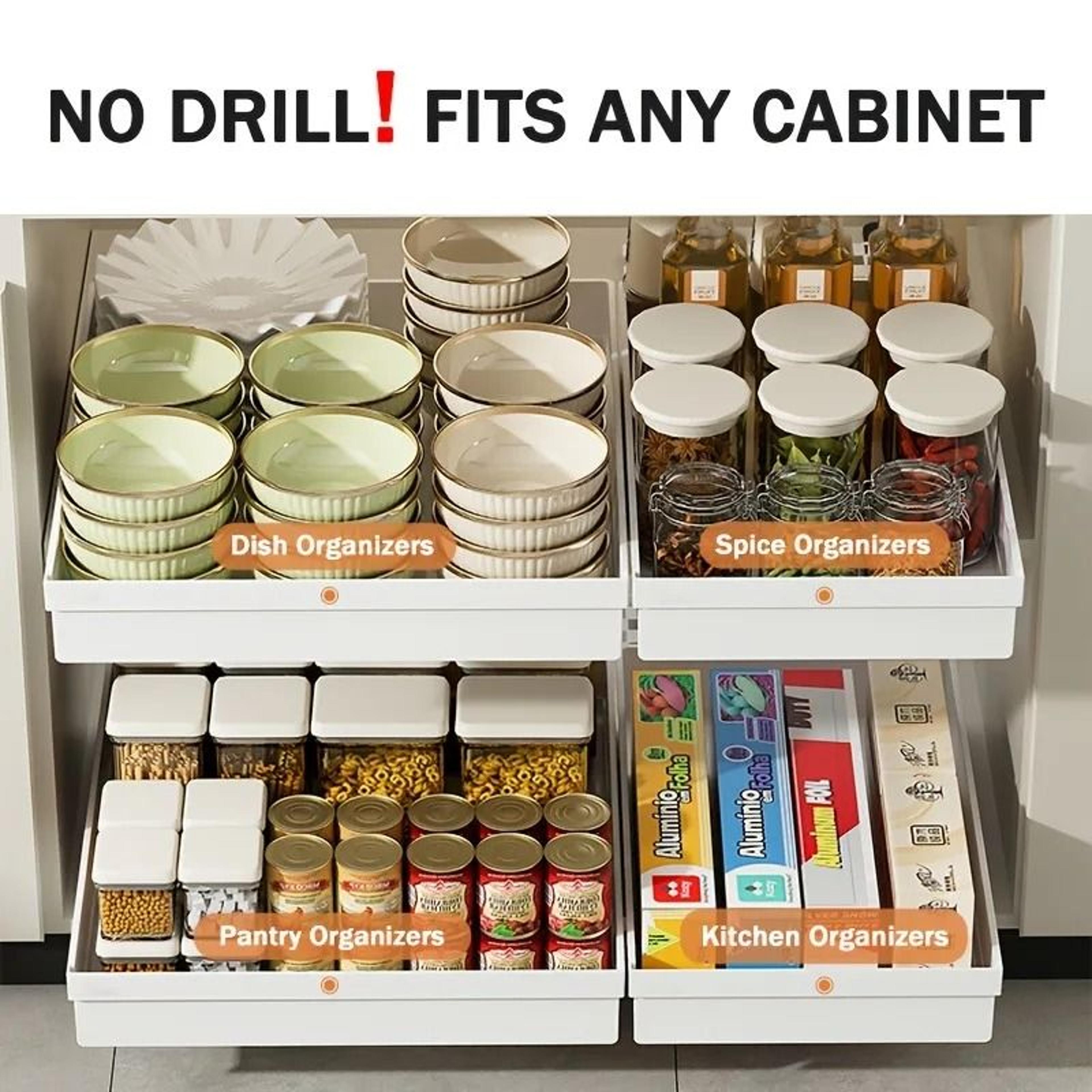 NoDrill Magic Tray SlideOut Organizer 0