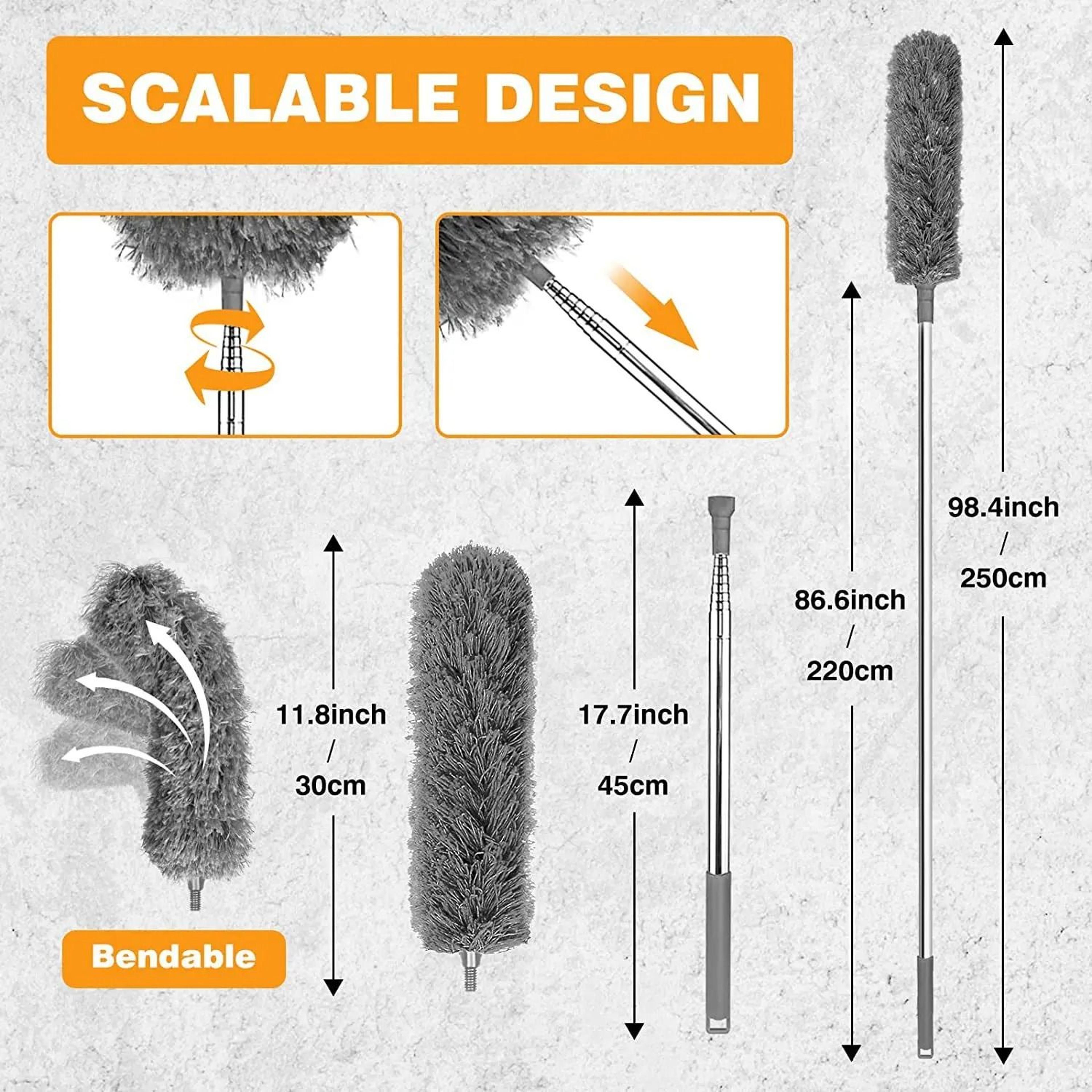 Gutter  Roof Cleaning Brush With Telescopic Rod 4
