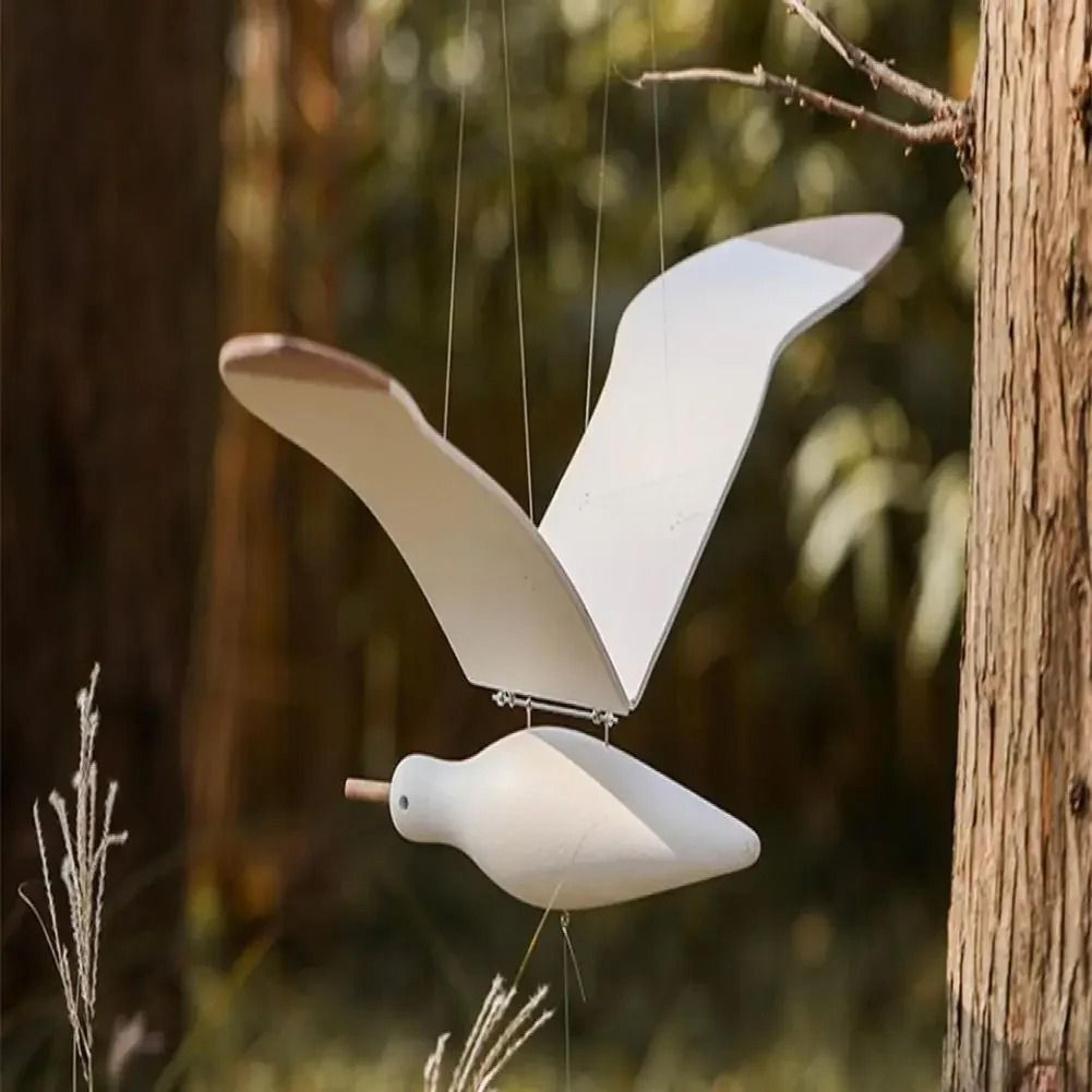 Handcrafted Wooden Flying Seagull Wall Hanging 7