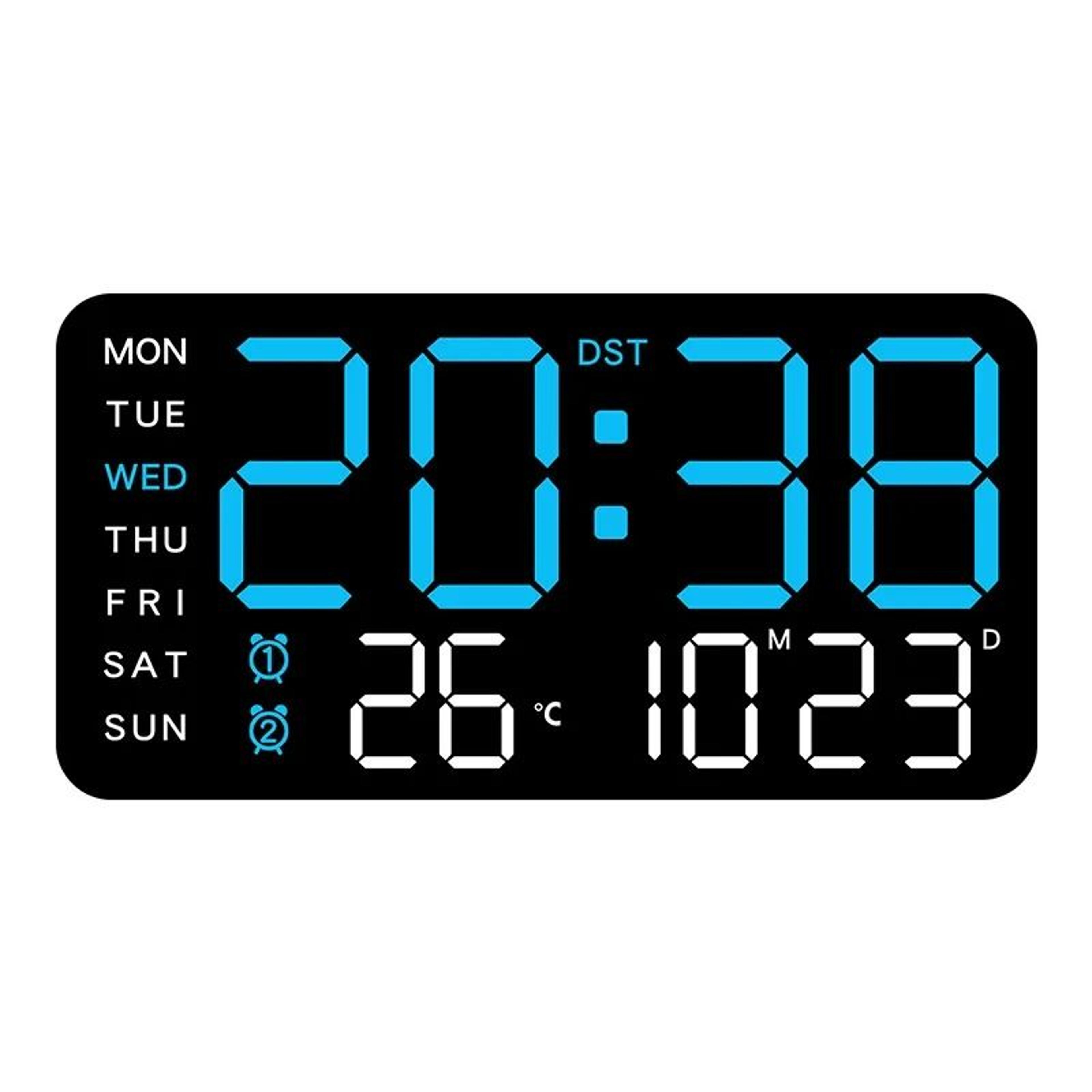 Large Digital LED Wall  Table Clock 14