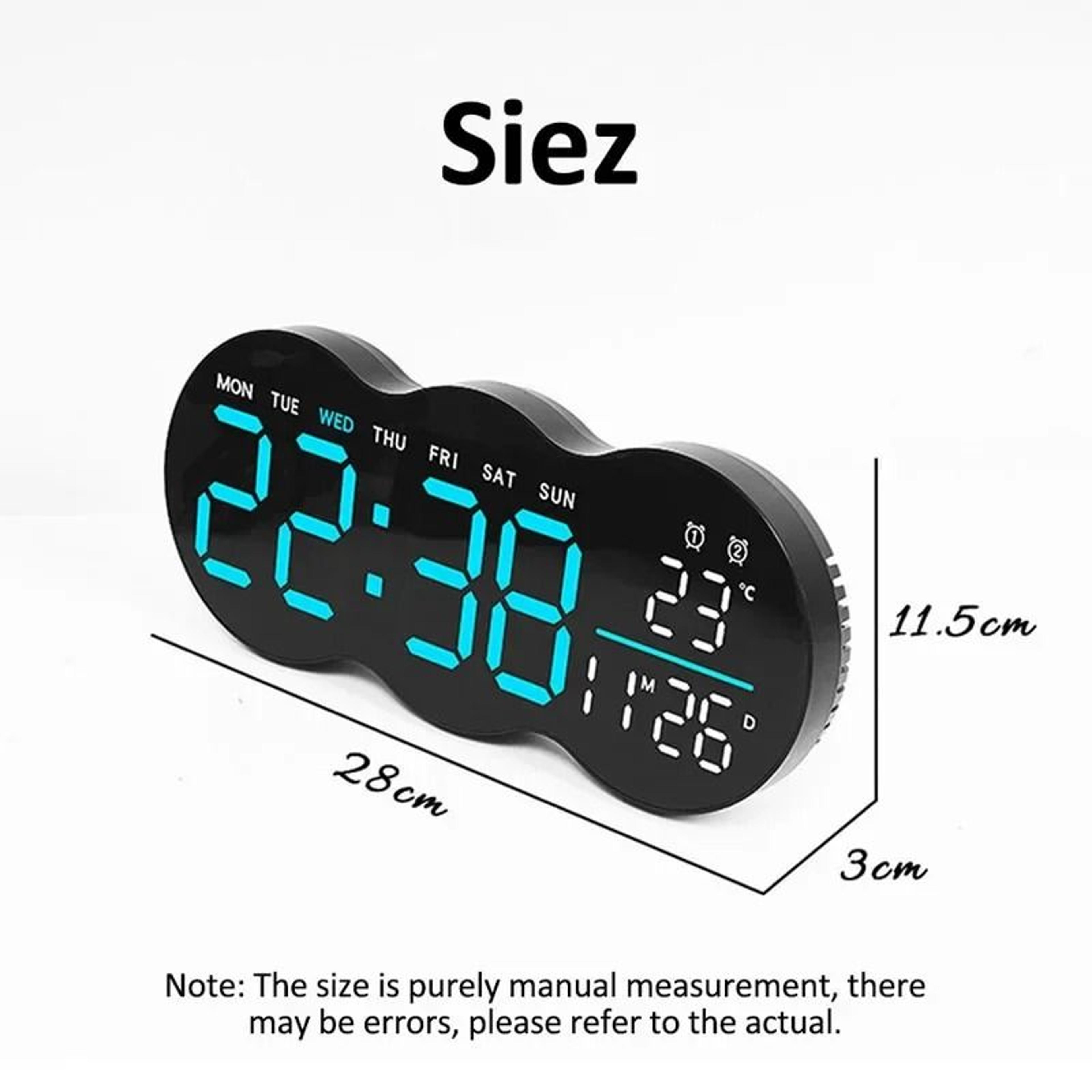 Large Digital LED Wall Clock With Ambient Aura 5