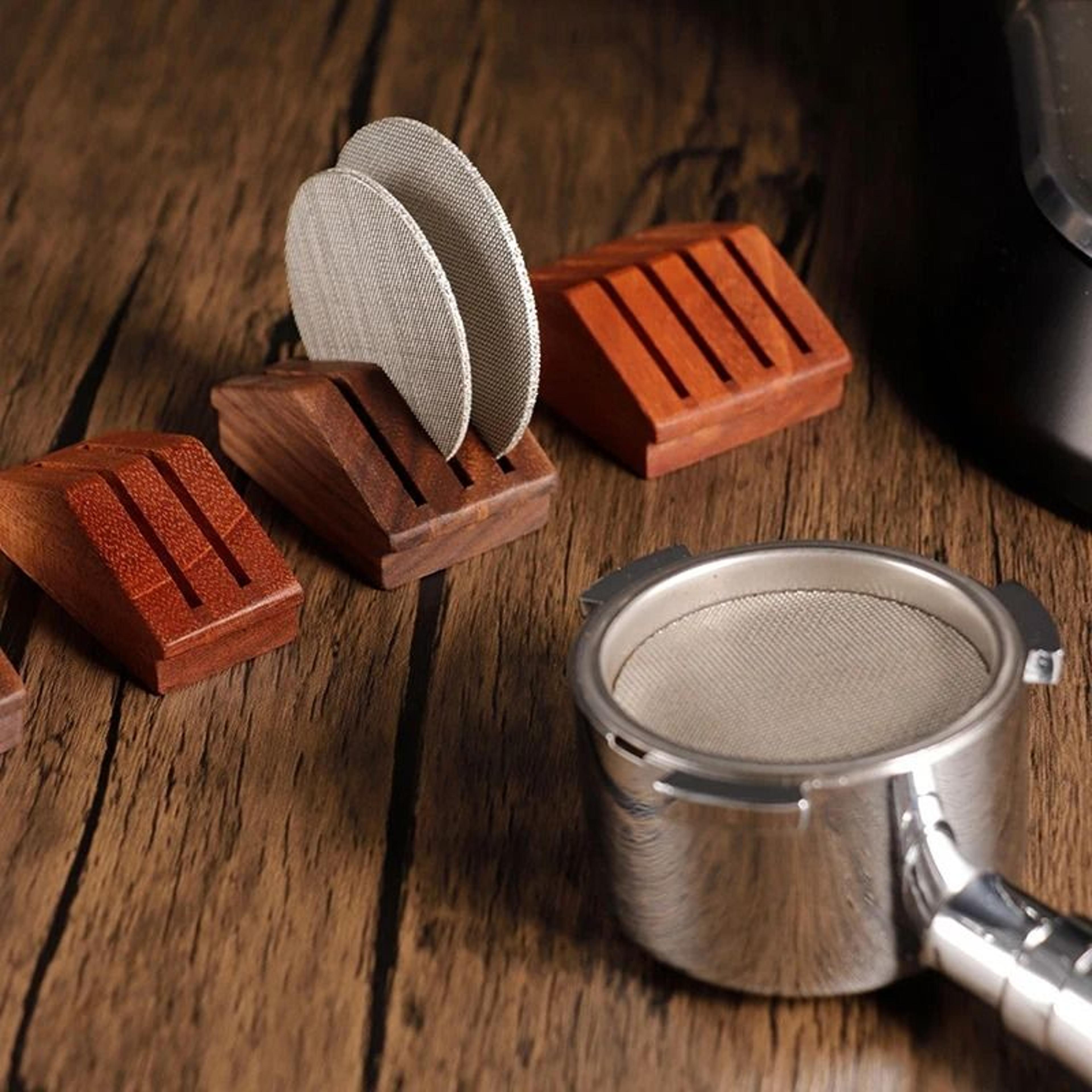 Walnut Espresso Puck Screen Holder 2