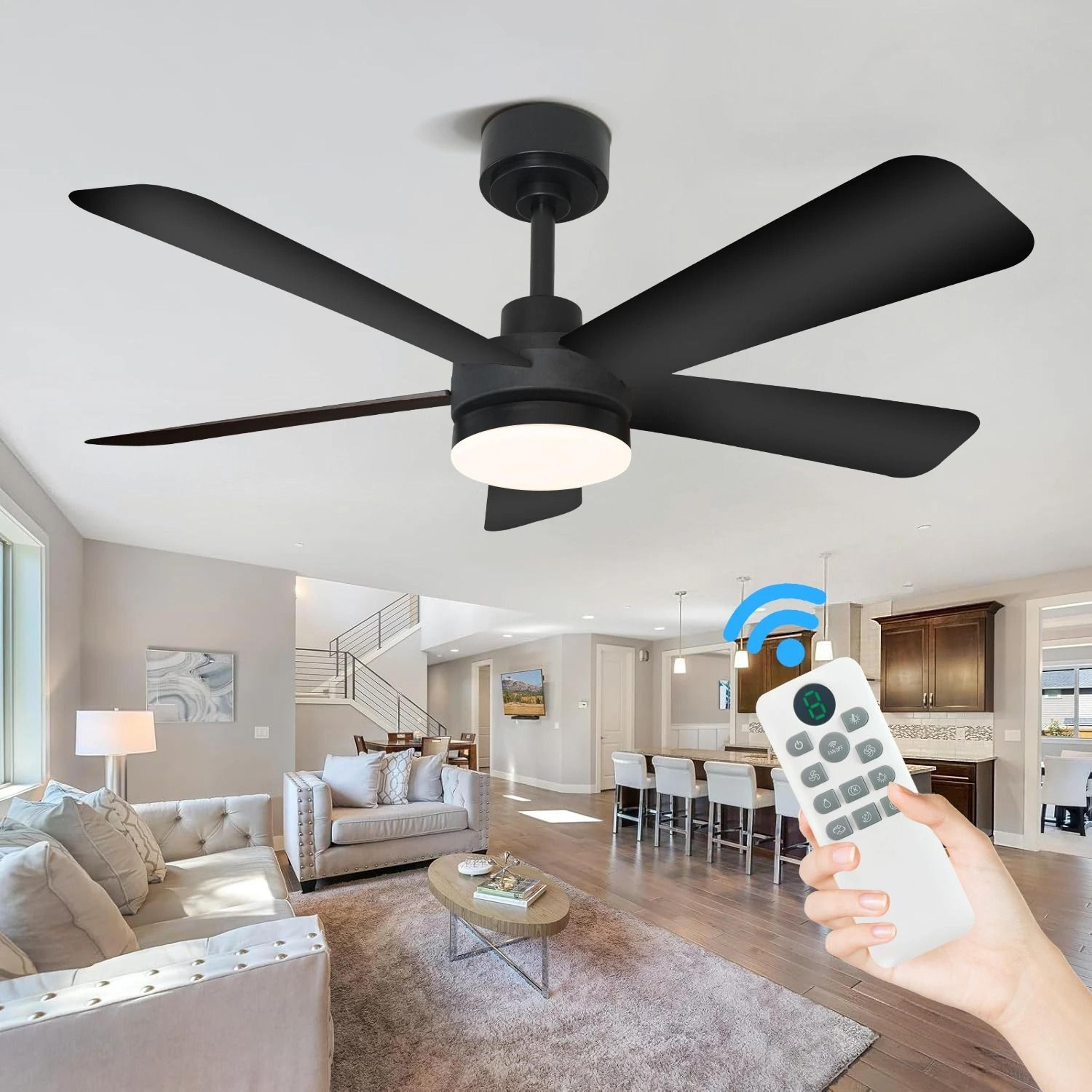 Modern Black Ceiling Fan Chandelier 0