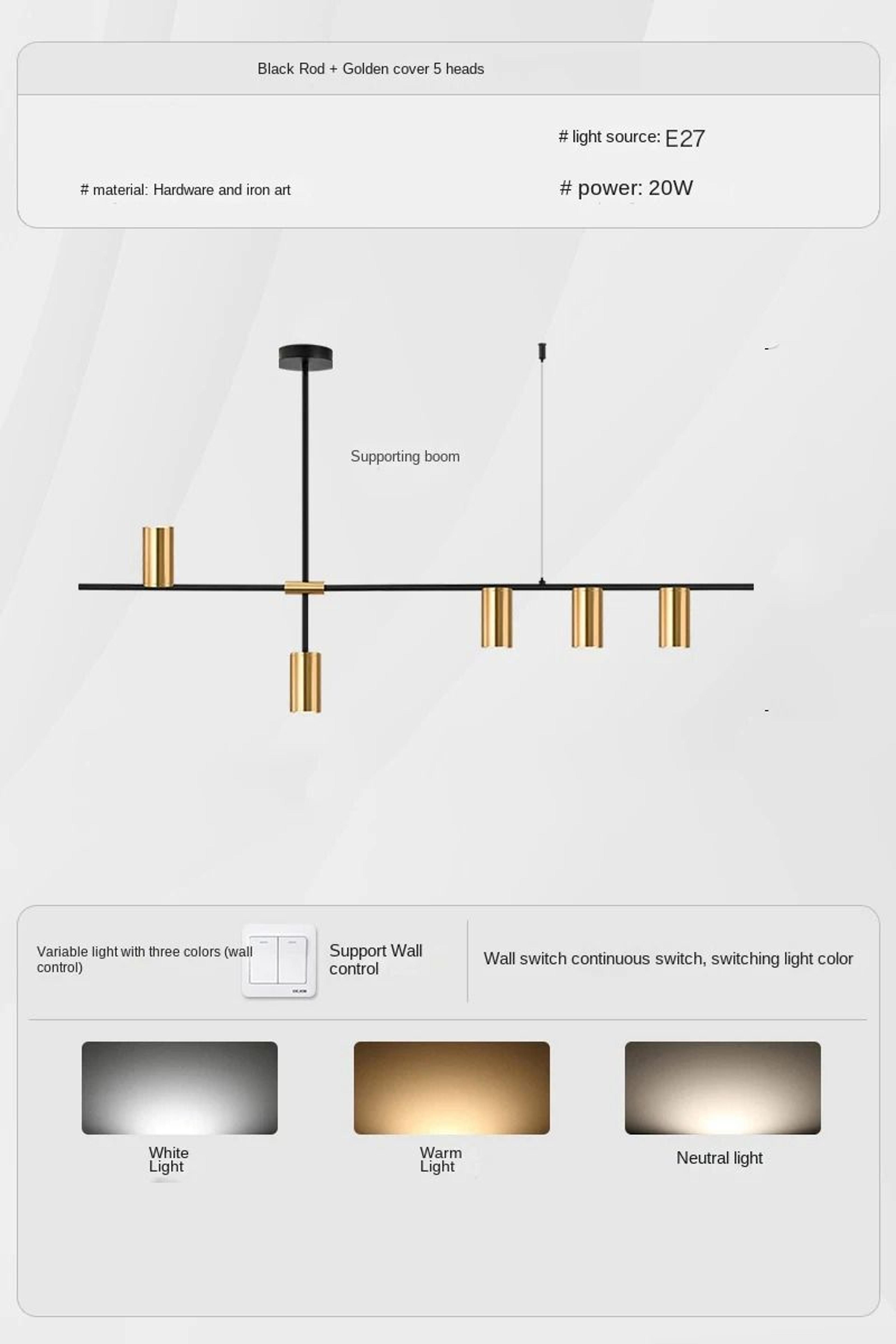 Modern Linear Pendant Light Fixture 8