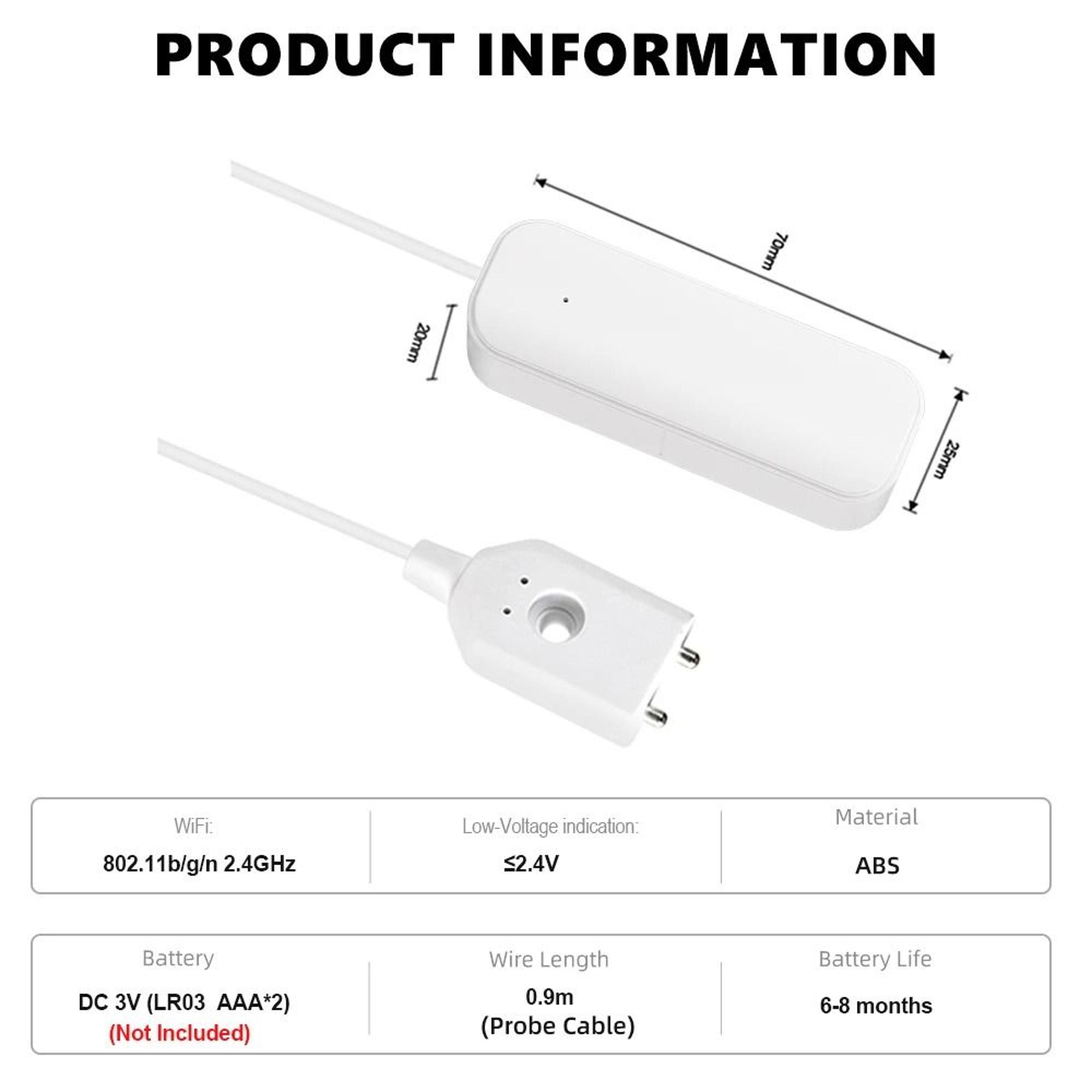 Tuya WiFiZigbee Water Leak Detector 5