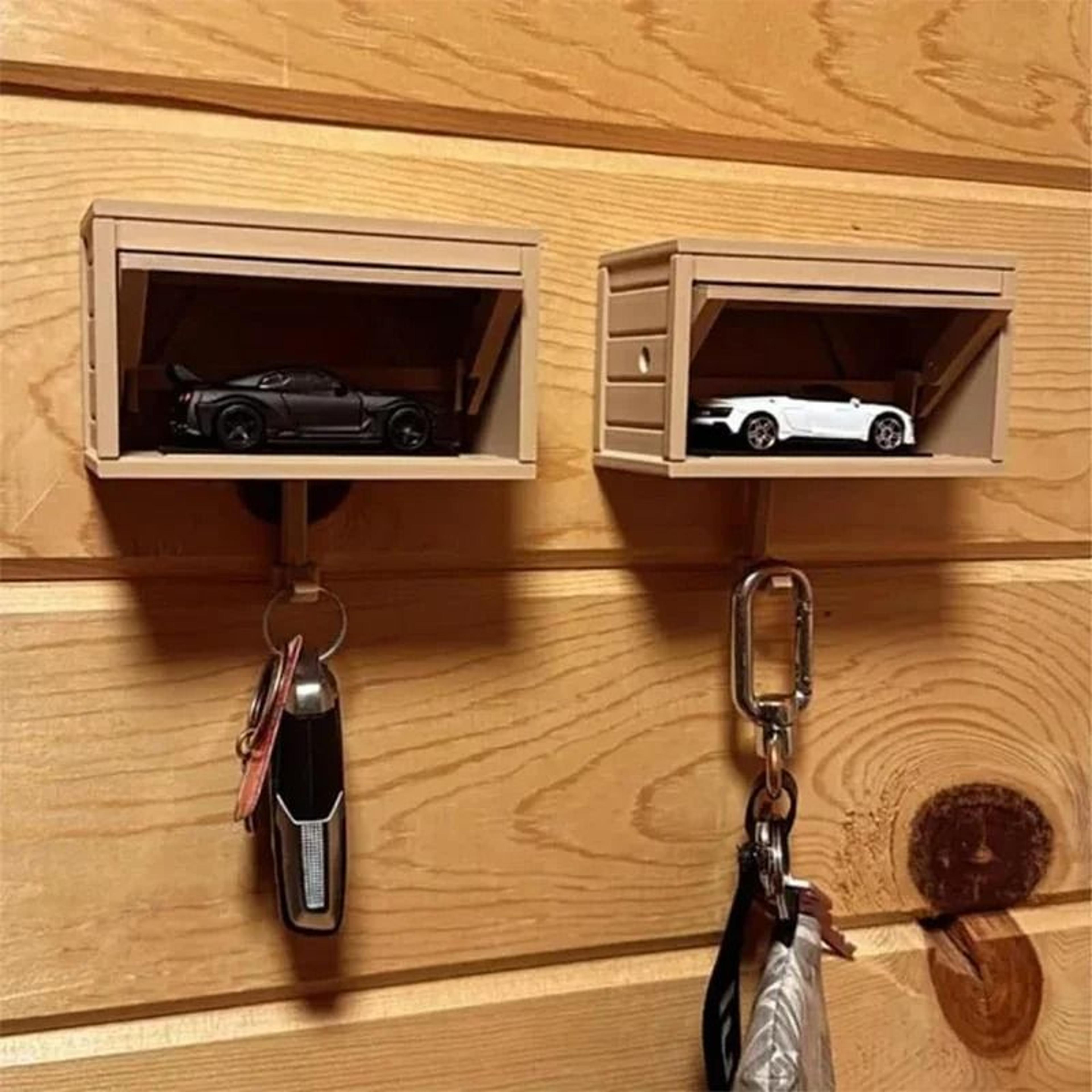 Car Garage Key Holder With Opening Door 3