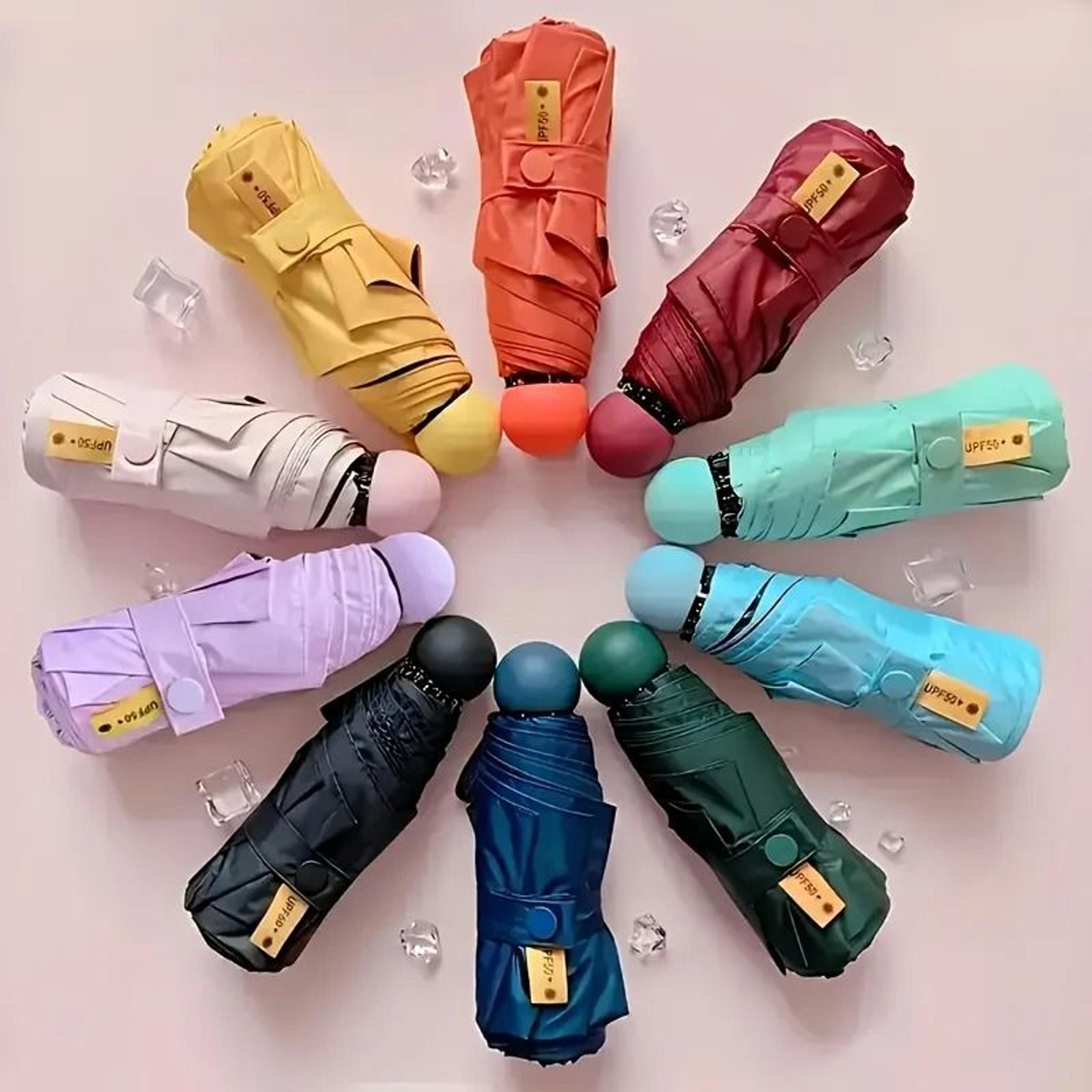Compact Capsule Umbrella  Ultimate UV Protection  Portable Travel Essential 0