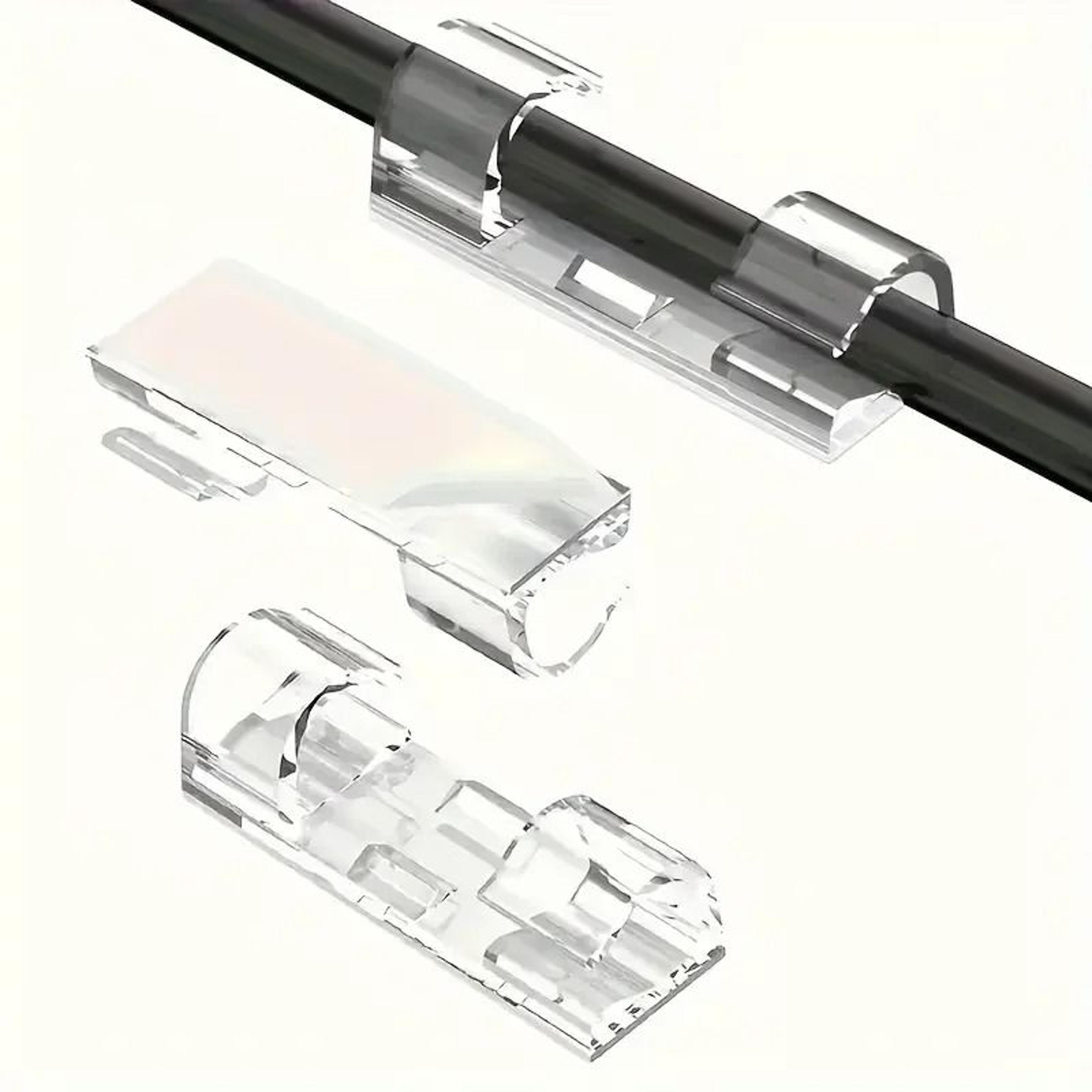 30Piece Clear Adhesive Cord Holder  Wire Organizer Set 0
